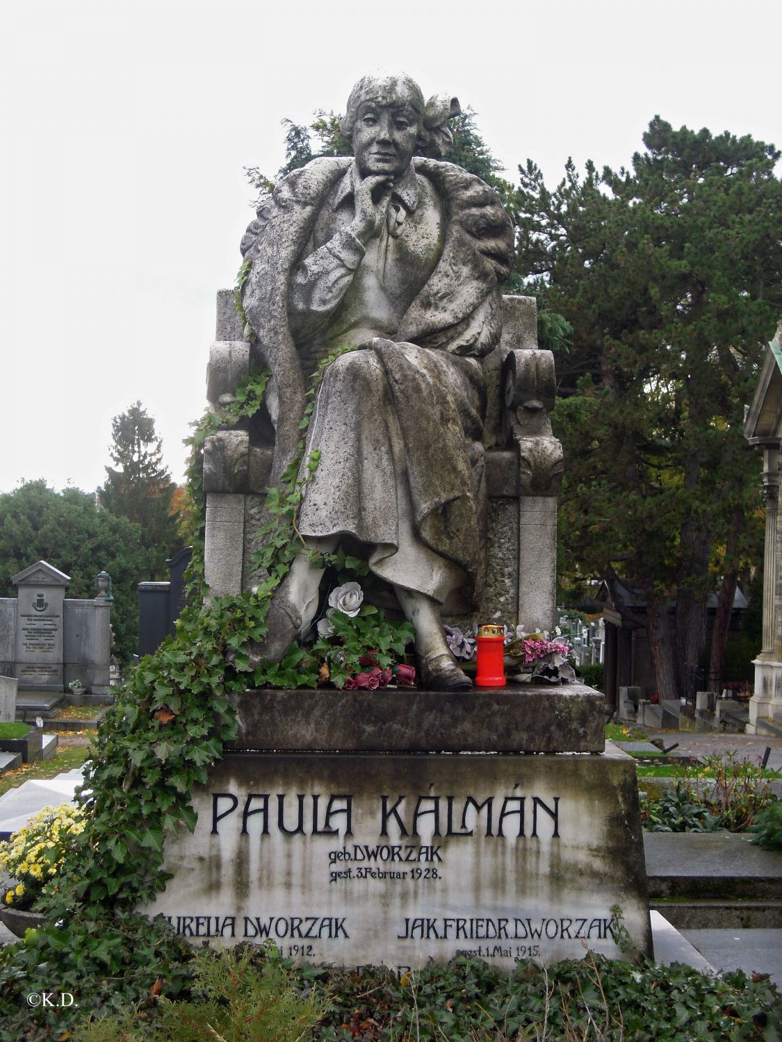 Grinzinger Friedhof - Grab Paula Kalmàn