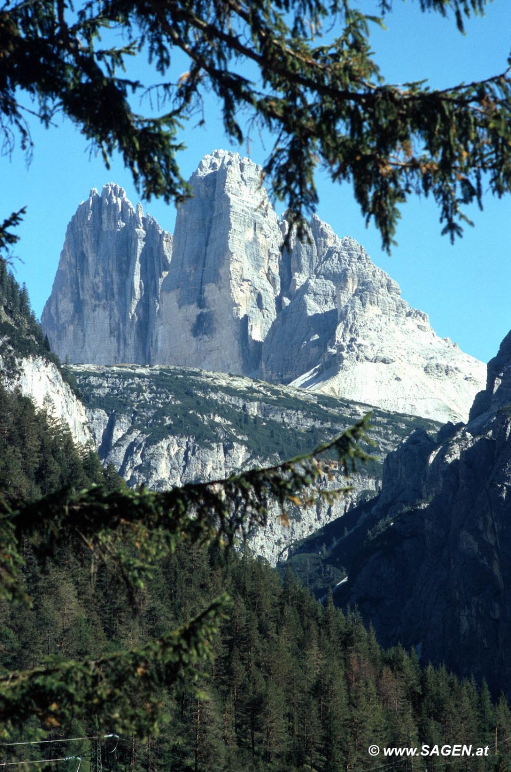 Große und westliche Zinne, Dolomiten.