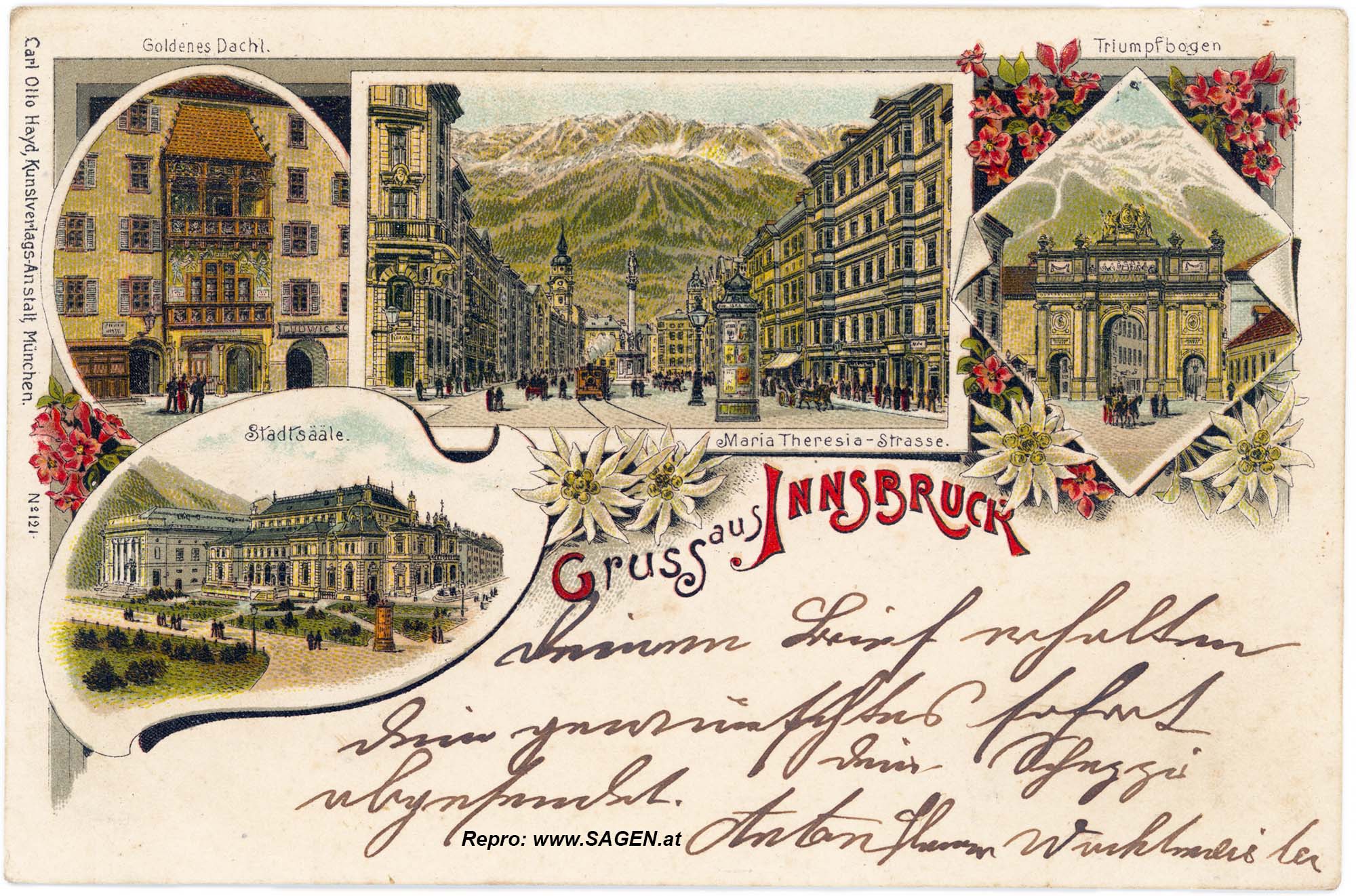 Gruß aus Innsbruck - Korrespondenzkarte