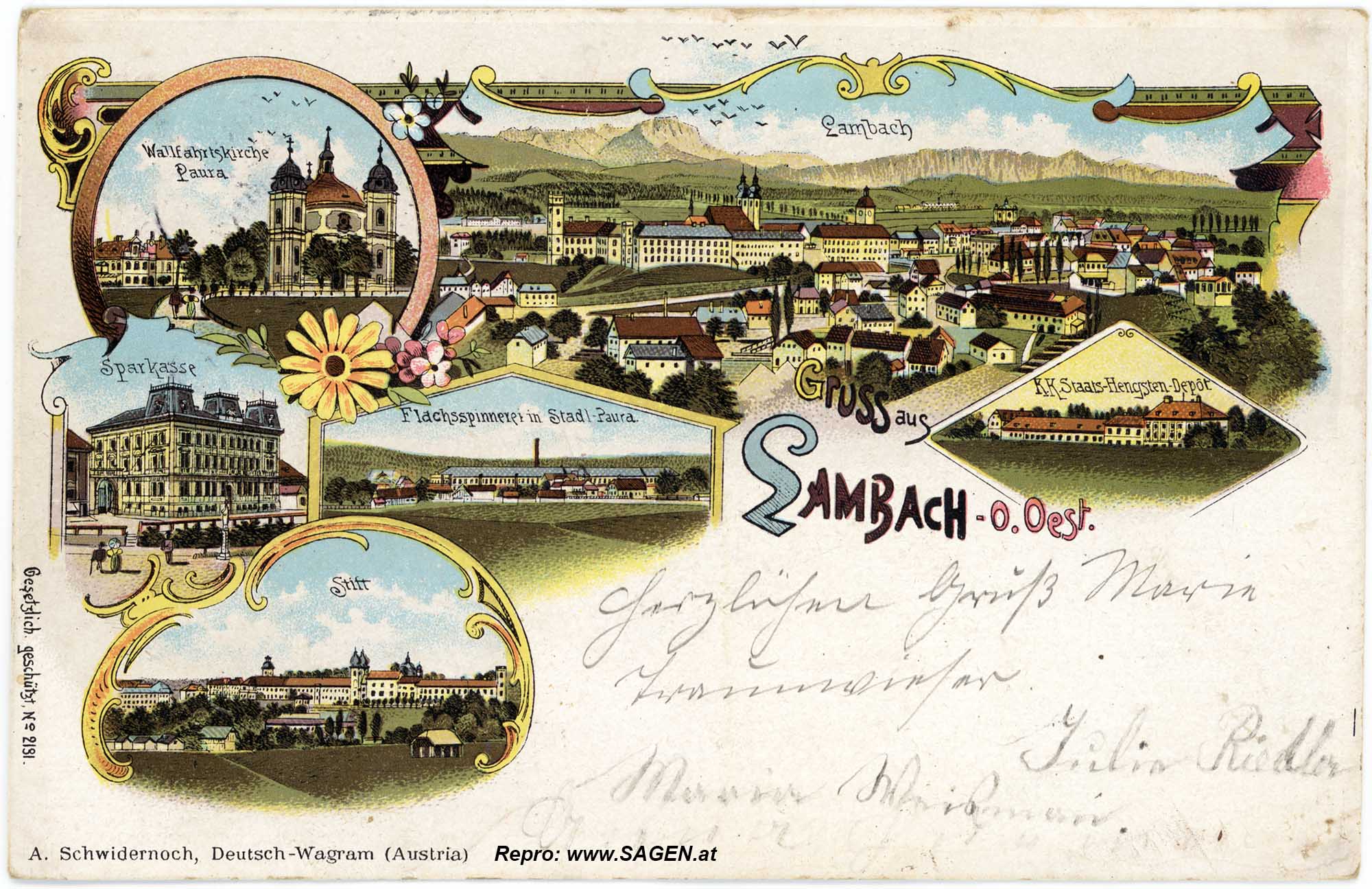 Gruß aus Lambach 1895