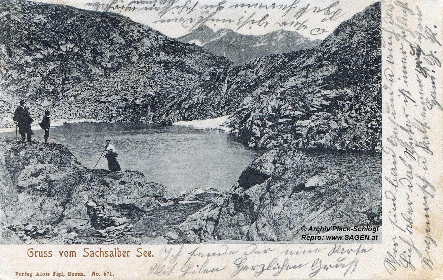Gruß vom Sachsalber See 1905