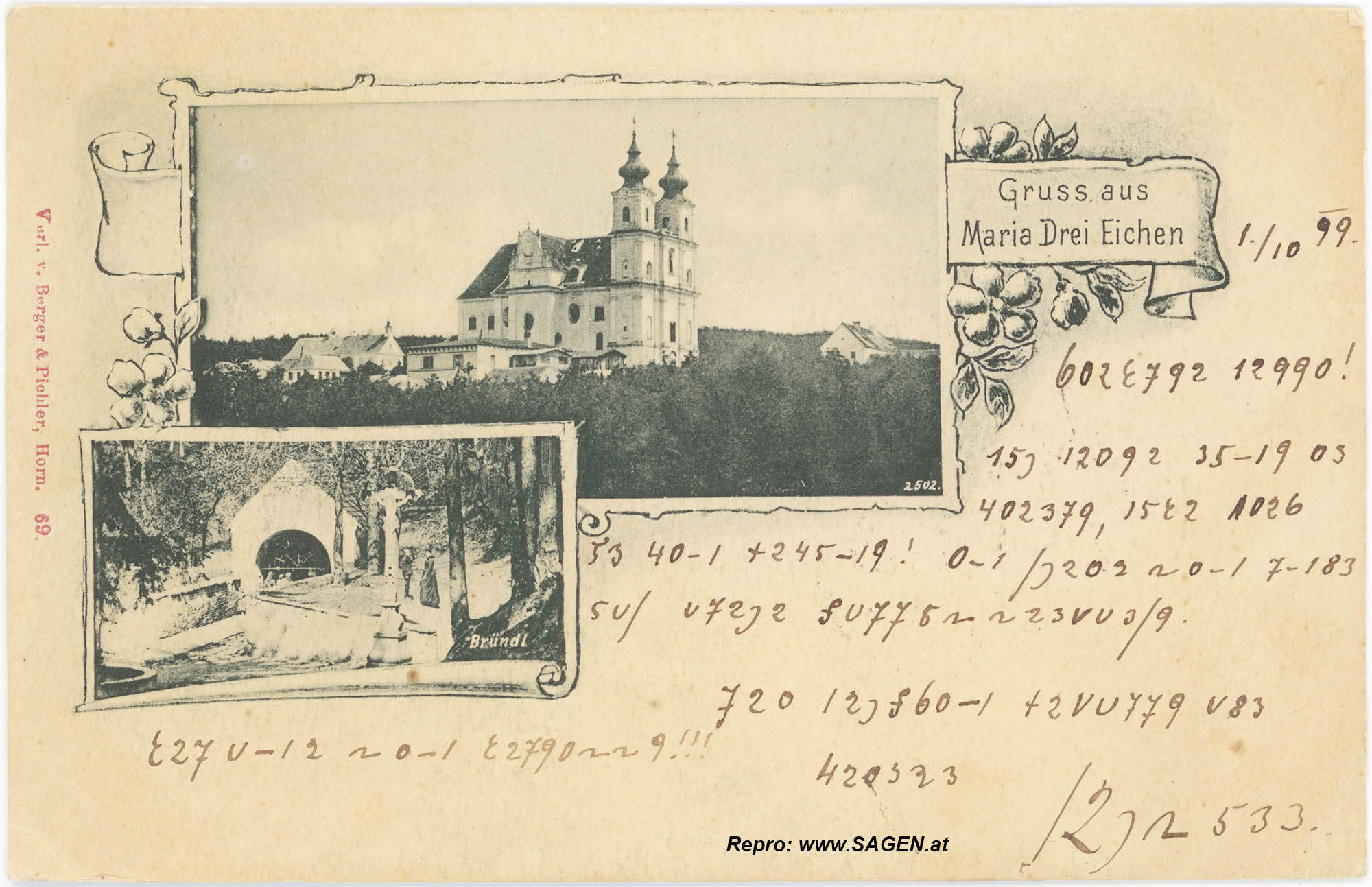 Gruss aus Maria Drei Eichen 1899