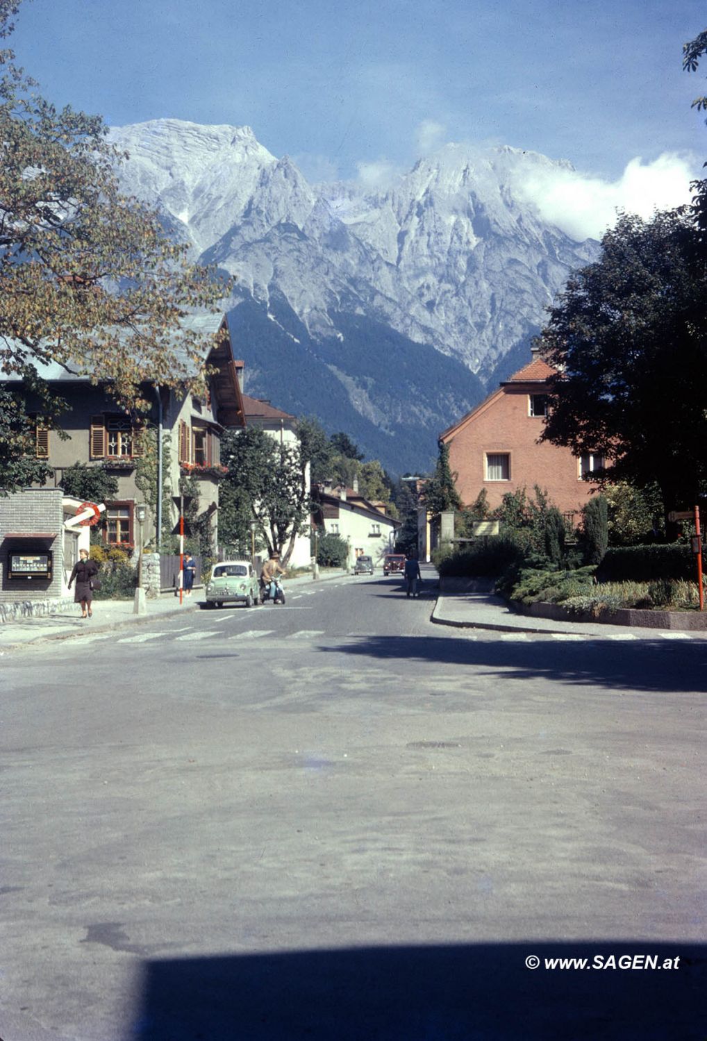 Hall in Tirol, Kreuzung Brucknergasse, 1960er-Jahre