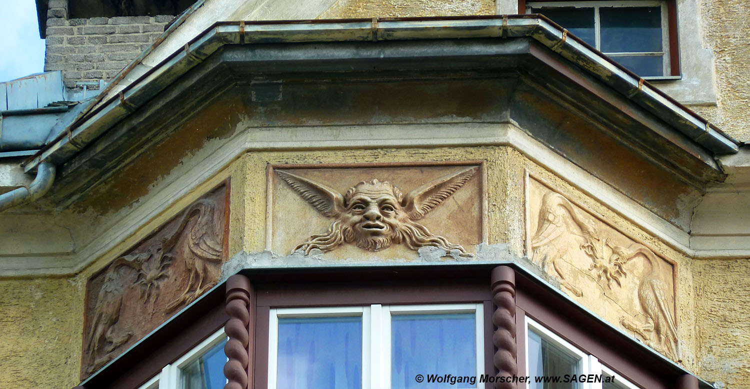 Hausgesichter (Maskaron) Gumppstraße 12 Innsbruck
