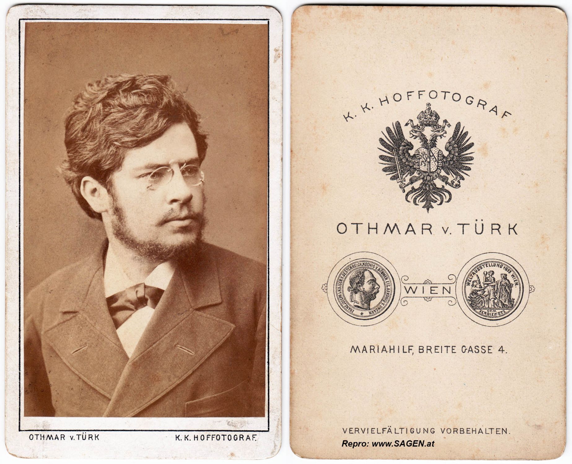 Herrenporträt Hoffotograf Othmar v. Türk, Wien