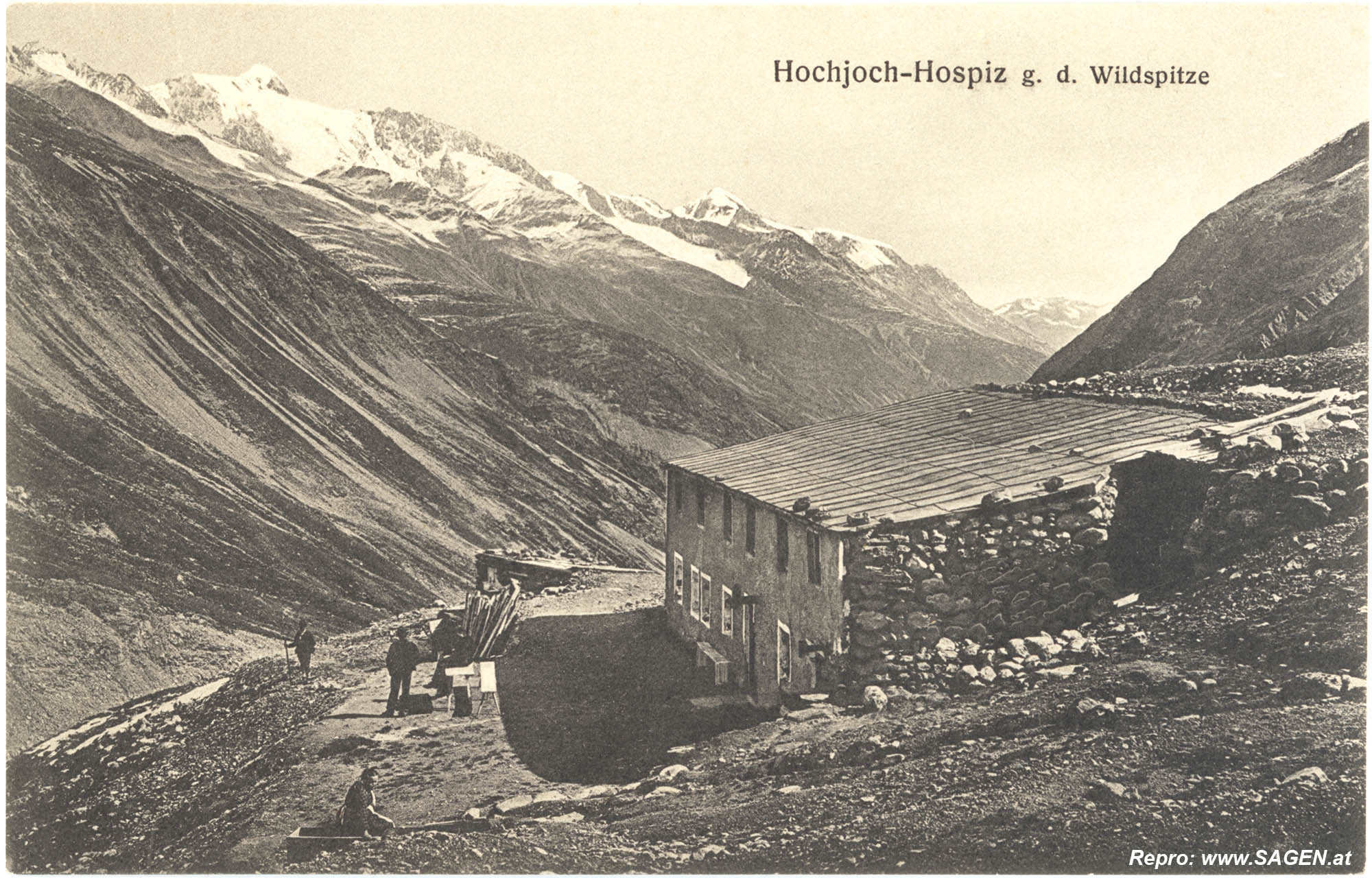 Hochjoch-Hospiz gegen die Wildspitze