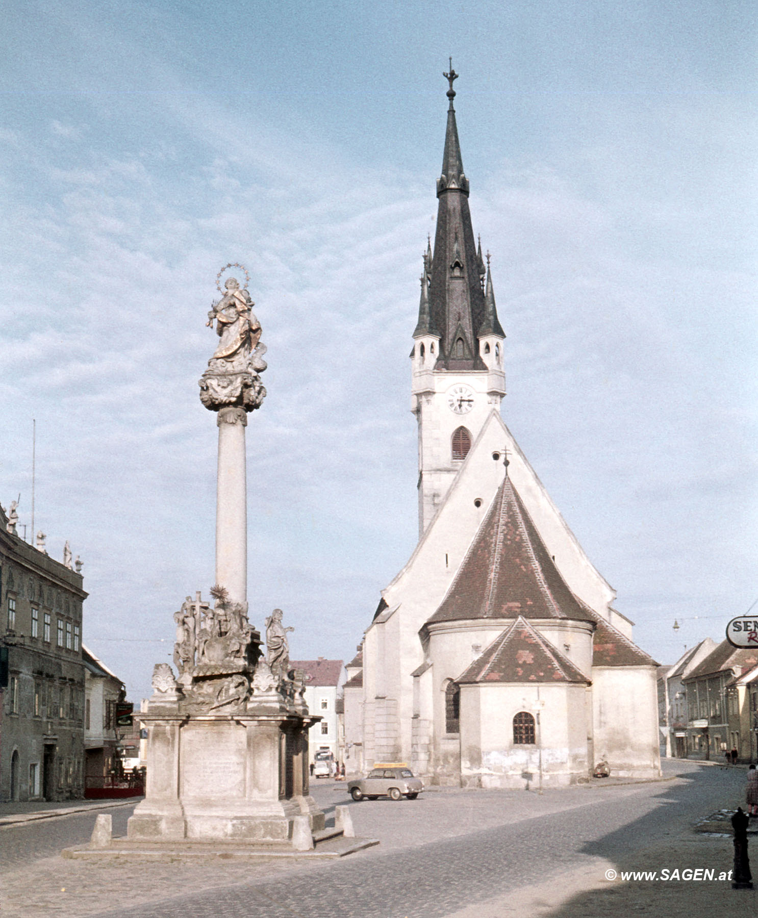 Horn (Niederösterreich), Kirchenplatz um 1960
