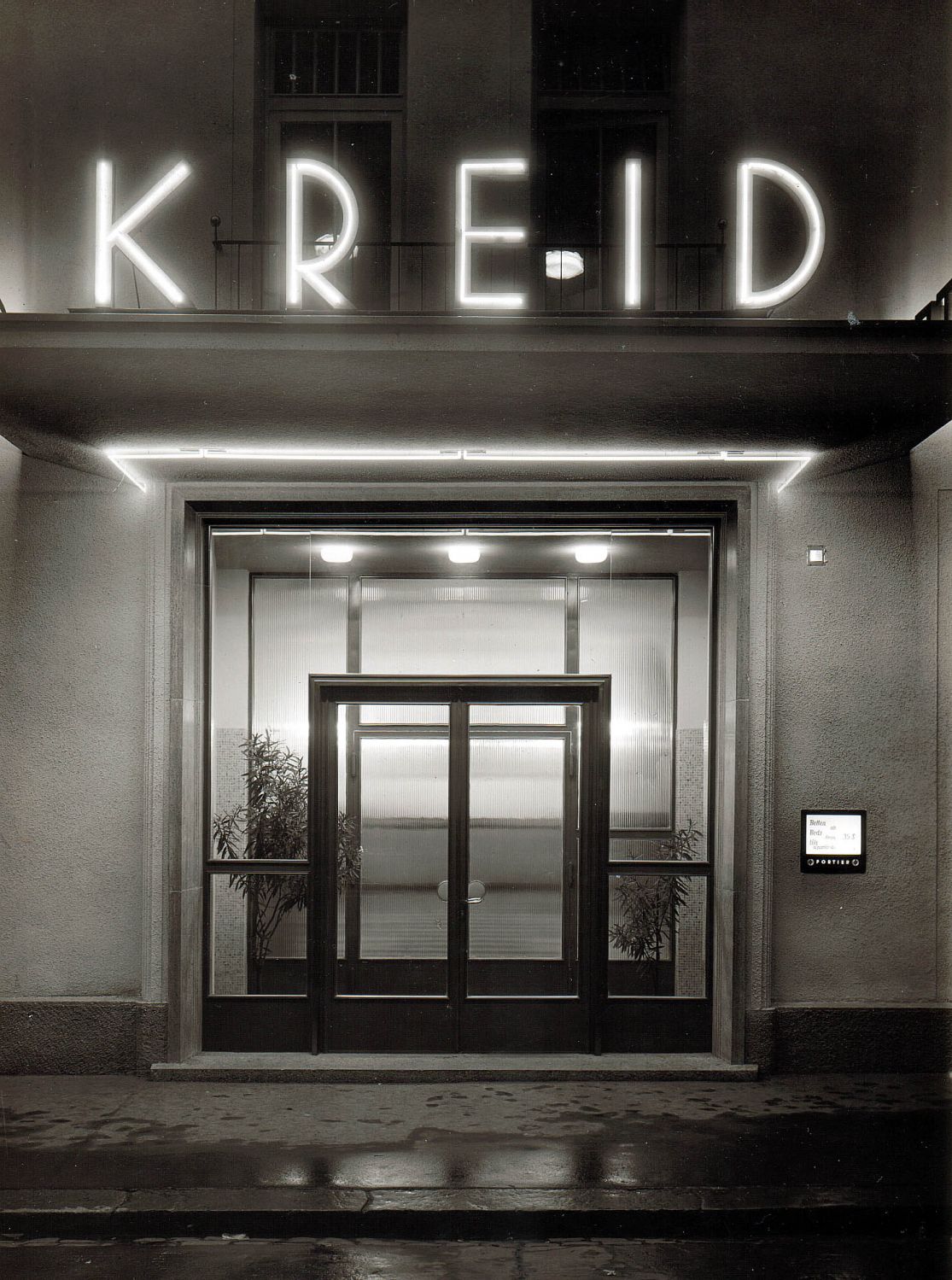 Hotel Kreid Eingang 1955