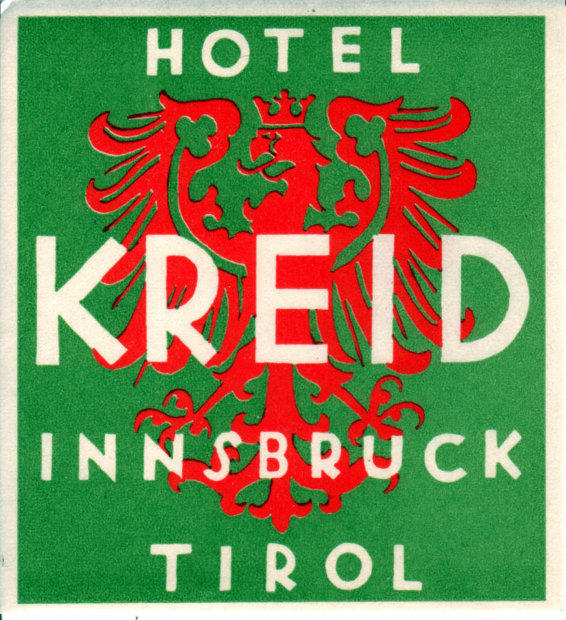 Hotel Kreid Gepäcksaufkleber
