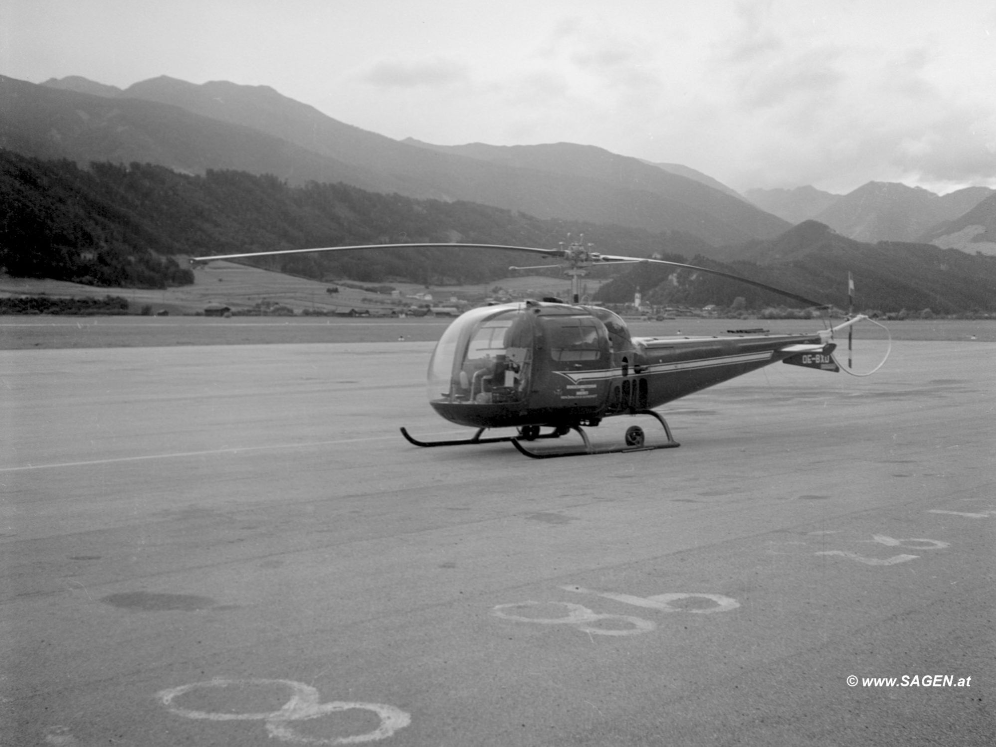 Hubschrauber, Flughafen Innsbruck, September 1960