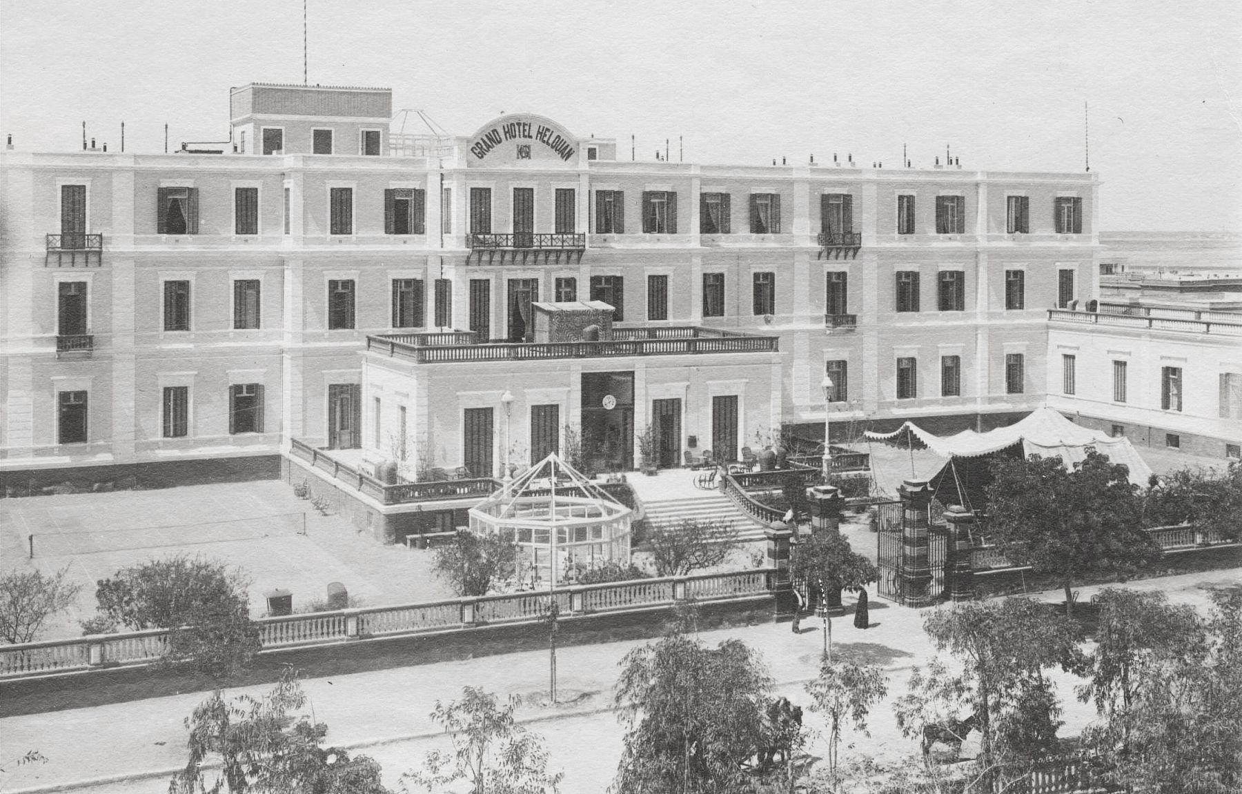Im Grand Hotel Helouan um 1900 arbeitete Hans Kreid als Sekretär