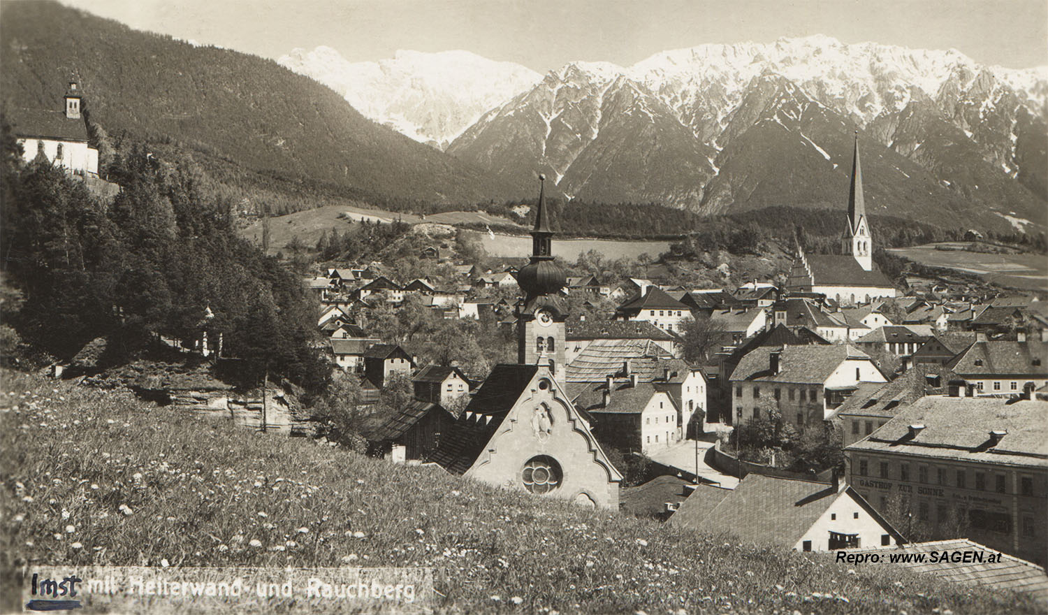 Imst mit Heiterwand und Rauchberg