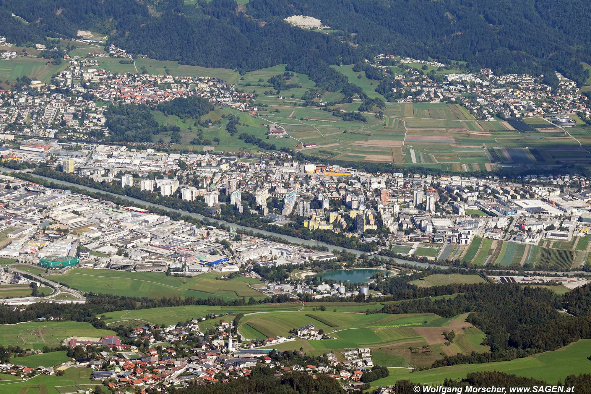 Innsbruck, Amras, Arzl vom Patscherkofel
