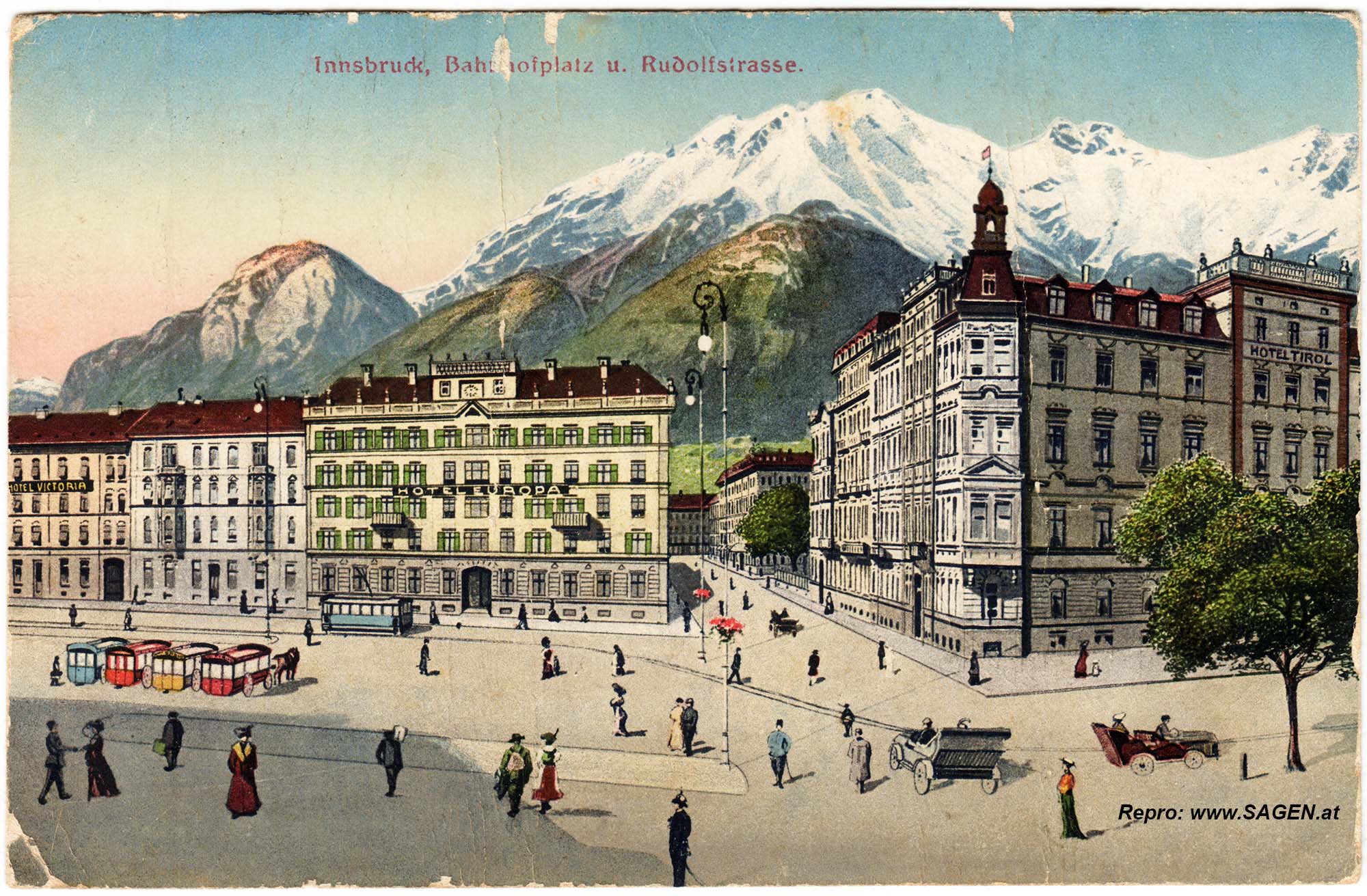 Innsbruck Bahnhofplatz und Rudolfstrasse