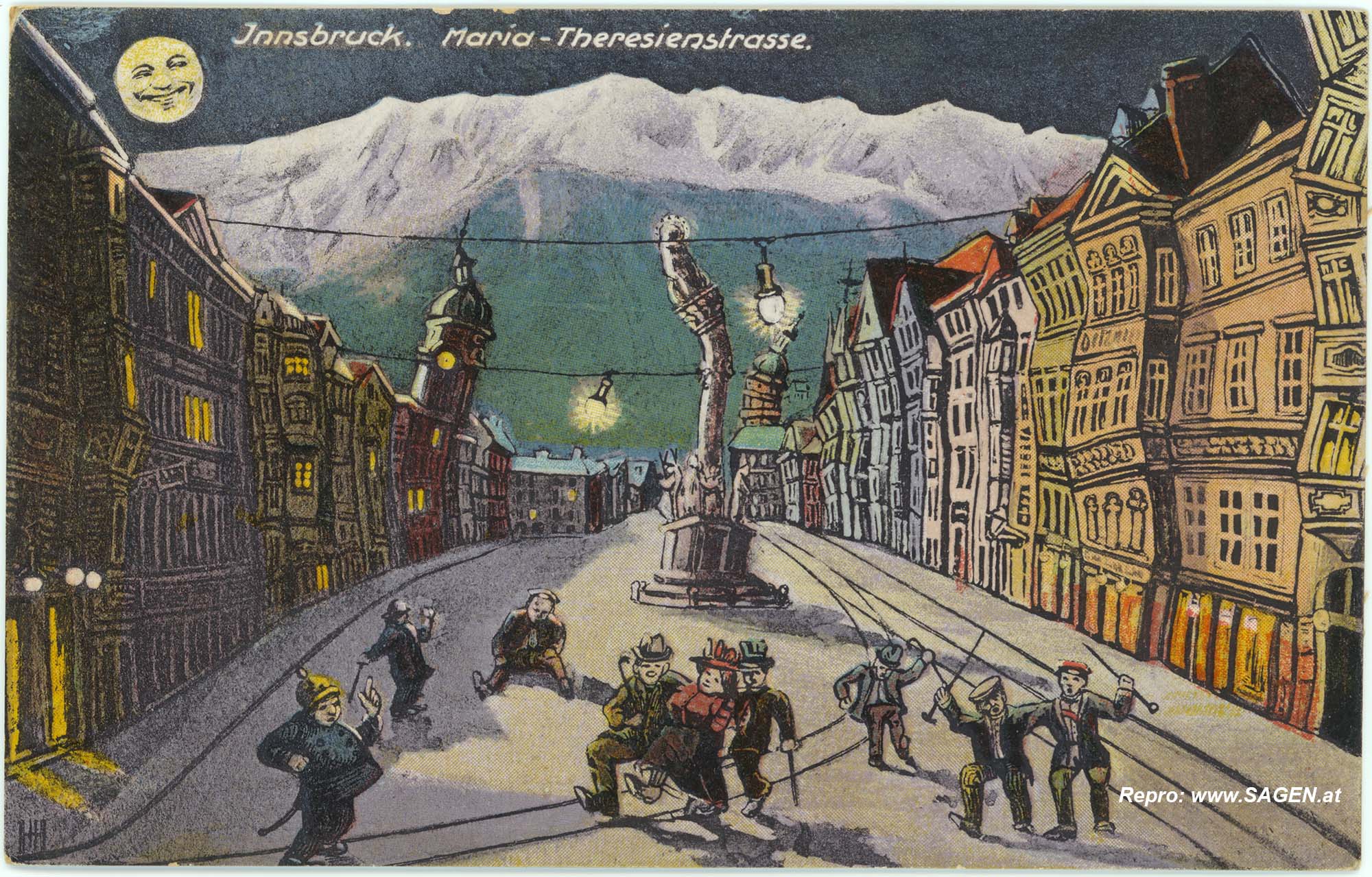 Innsbruck Breinösl Scherzkarte 1925