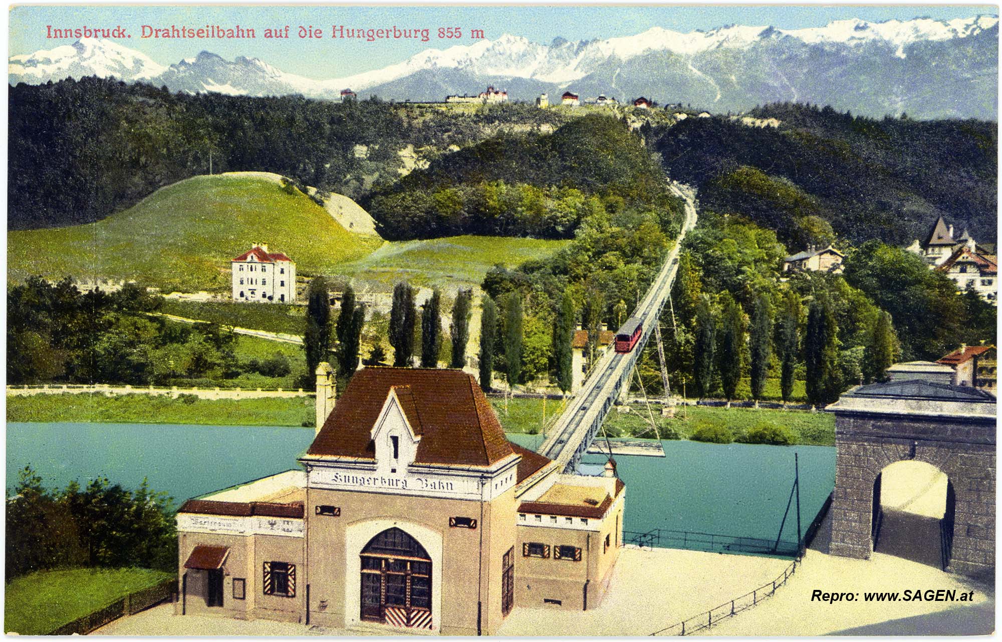 Innsbruck. Drahtseilbahn auf die Hungerburg