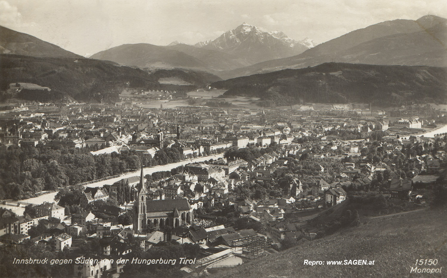 Innsbruck gegen Süden von der Hungerburg