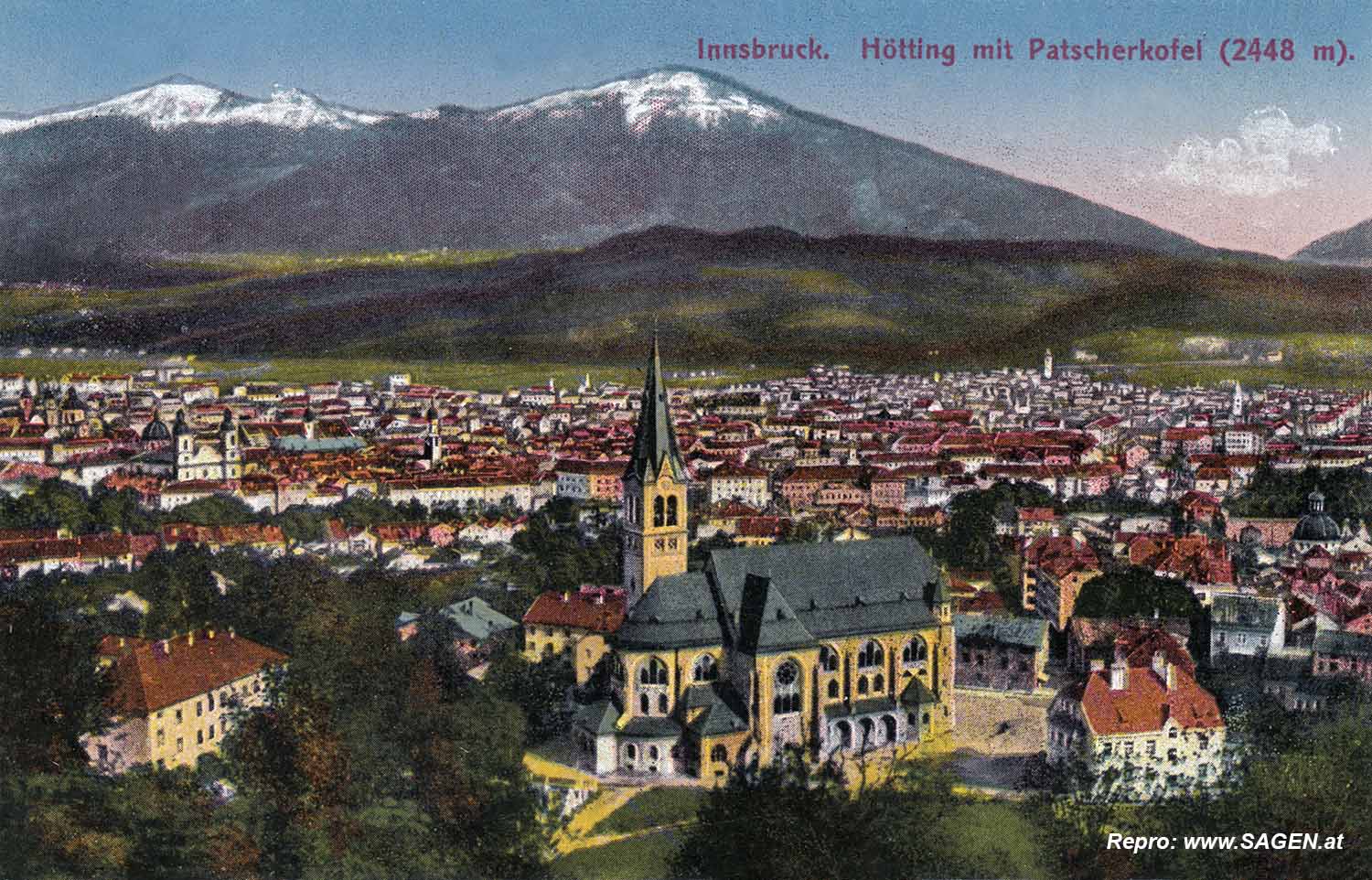 Innsbruck. Hötting mit Patscherkofel