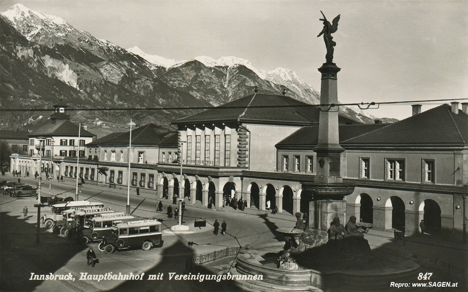 Innsbruck Hauptbahnhof Vereinigungsbrunnen