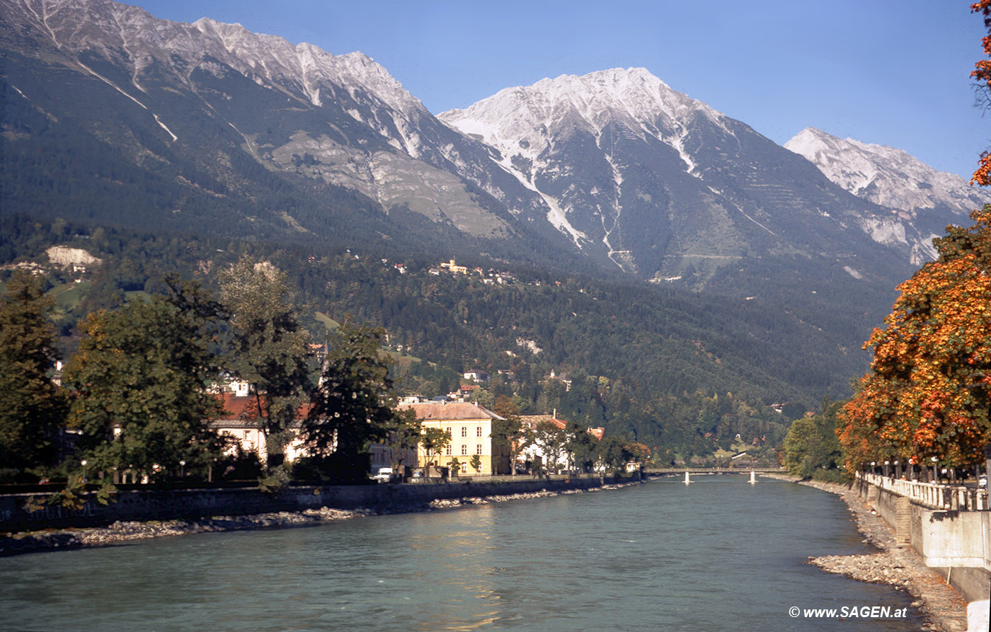 Innsbruck, Innbrücke auf St. Nikolaus 1967