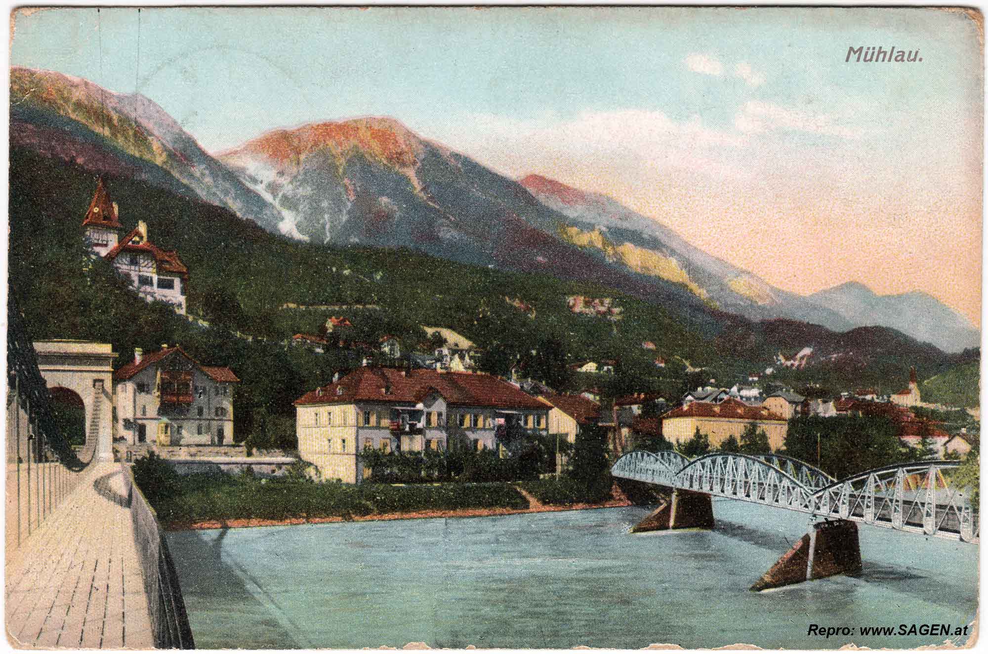 Innsbruck Mühlau Kettenbrücke und Lokalbahnbrücke