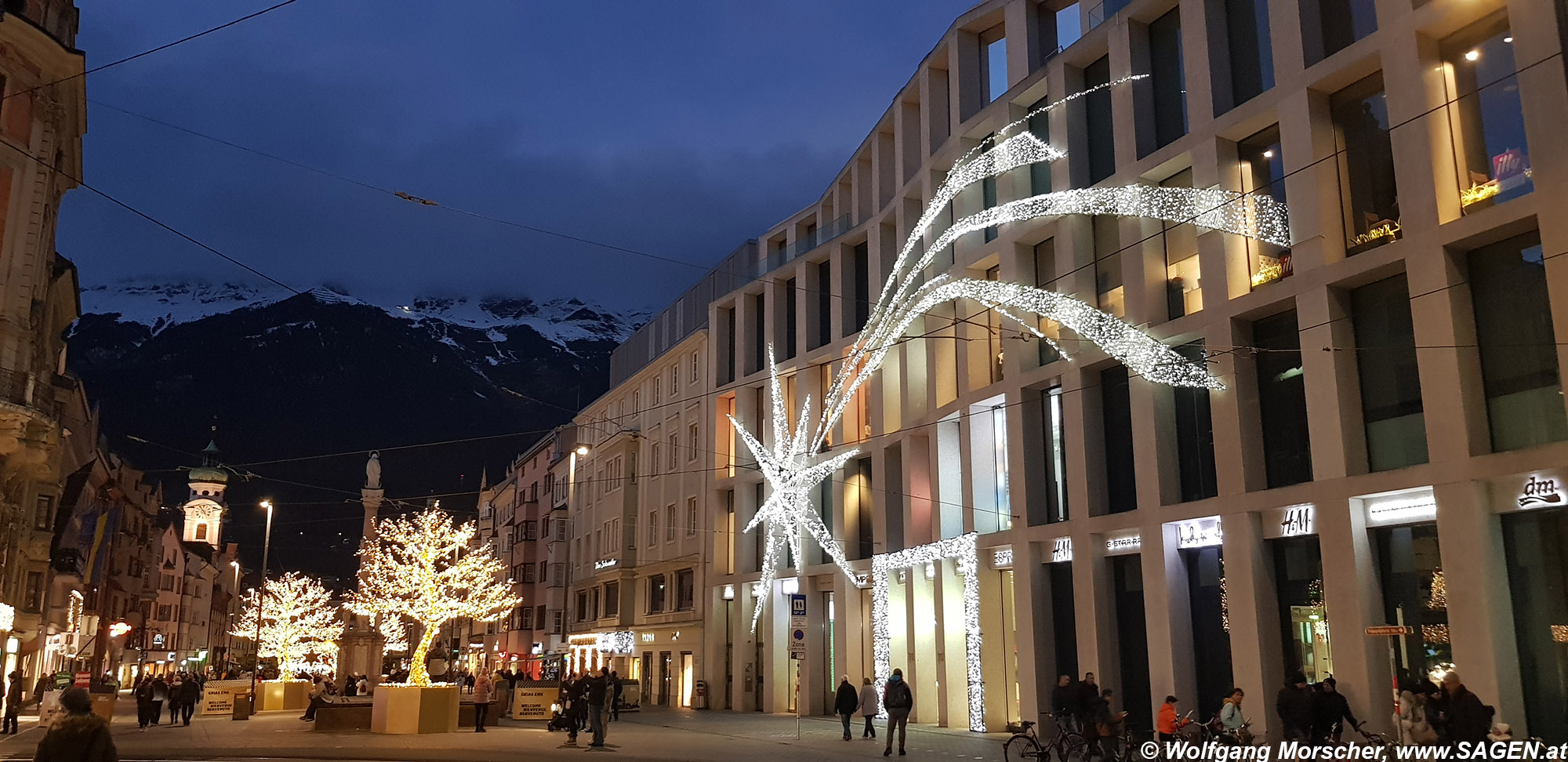 Innsbruck, Maria-Theresien-Straße im Advent