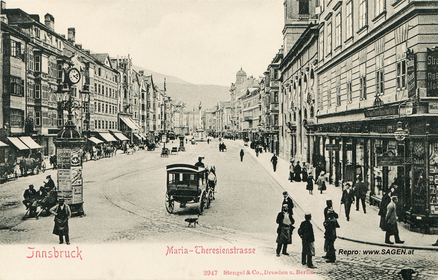 Innsbruck Maria-Theresienstrasse um 1900