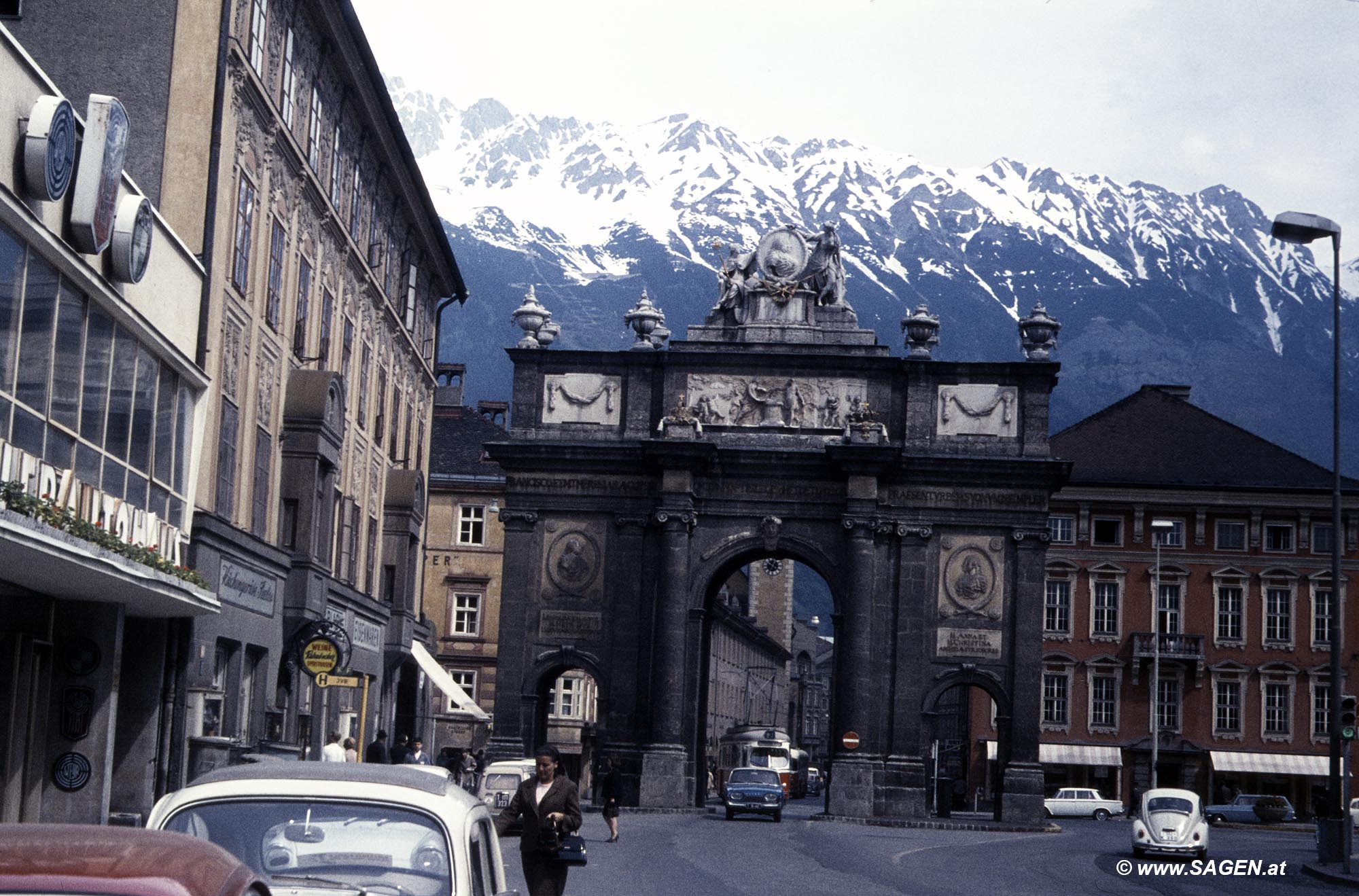 Innsbruck, Triumphpforte, 1970er Jahre