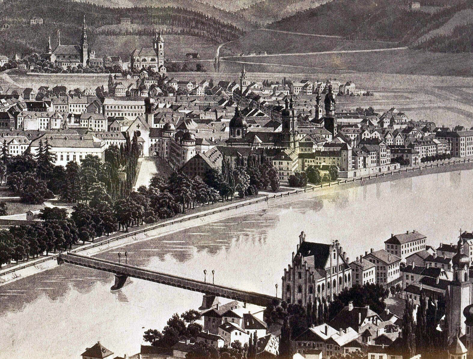 Innsbruck um 1880, Foto Dusik