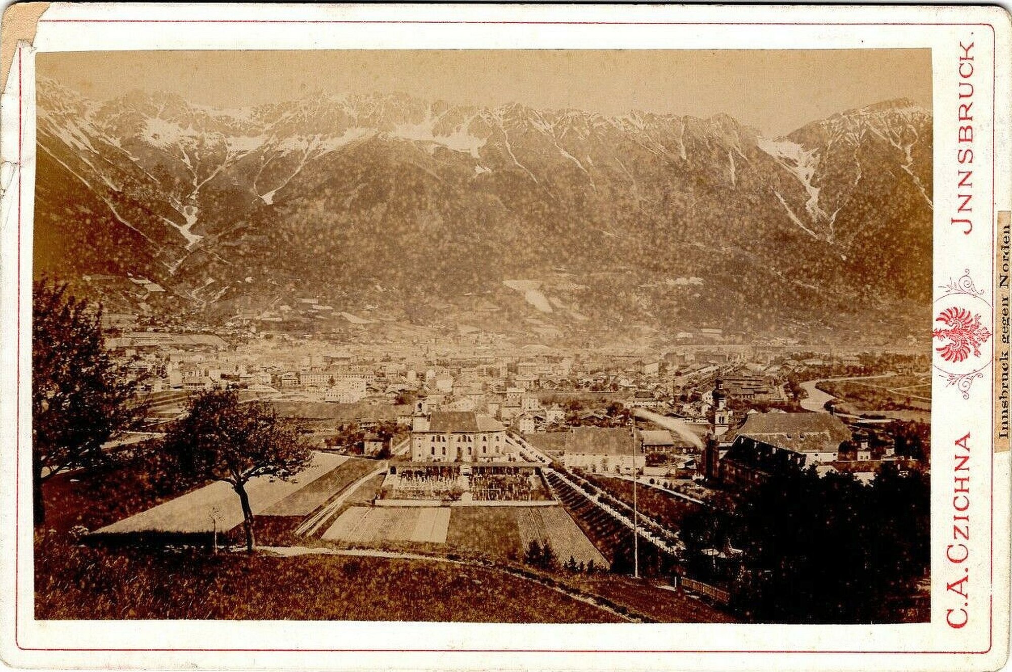 Innsbruck um 1880 Foto von der Firma Czichna