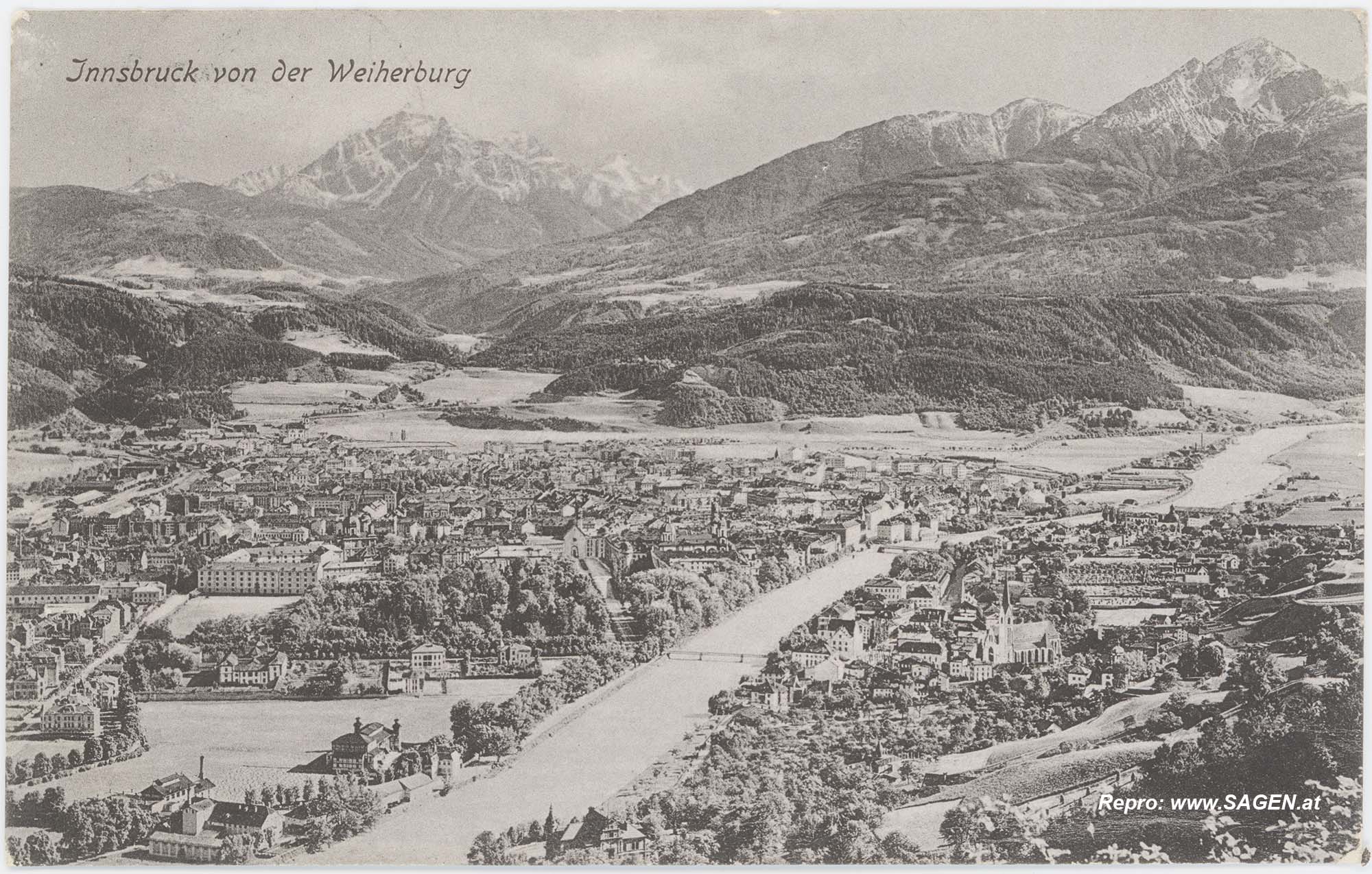 Innsbruck von der Weiherburg 1905