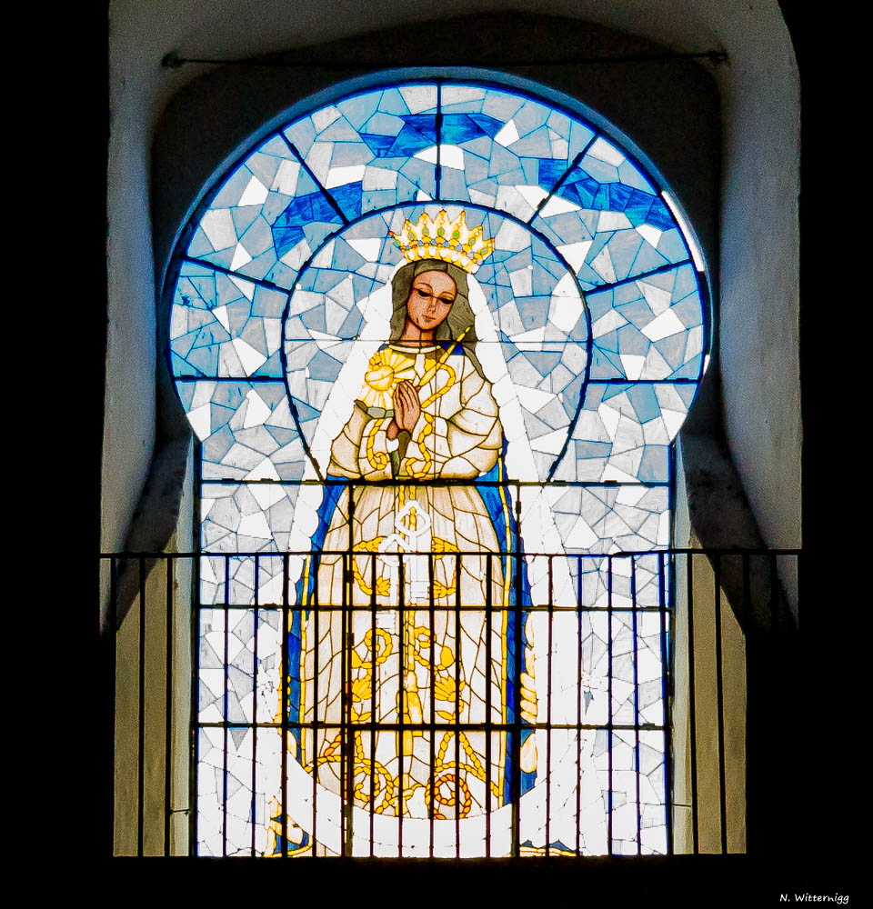 Izamal 3 - Hl. Jungfrau von Izamal (Glasfenster)