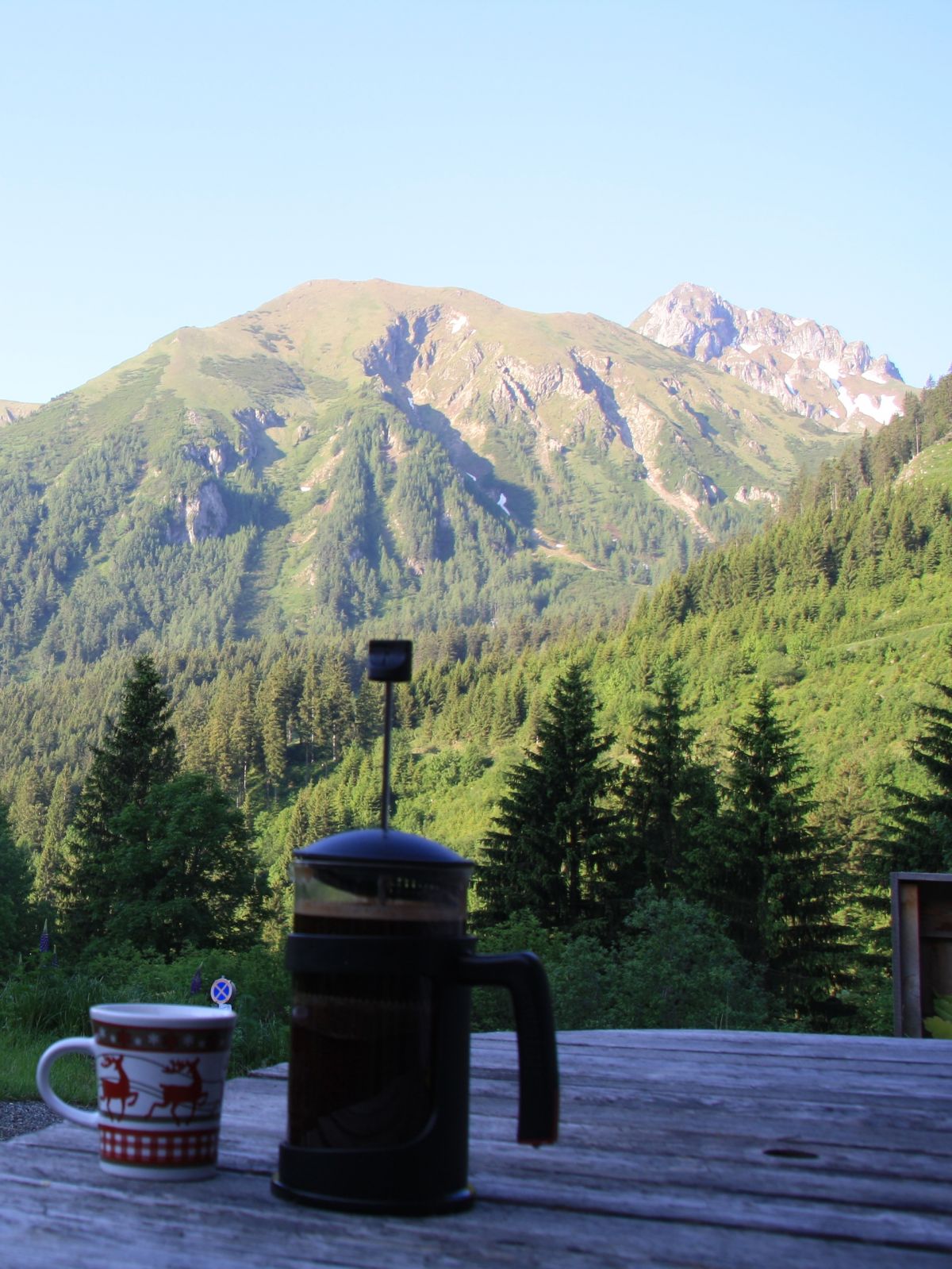 Kaffee mit Blick auf den Eisenerzer Reichenstein