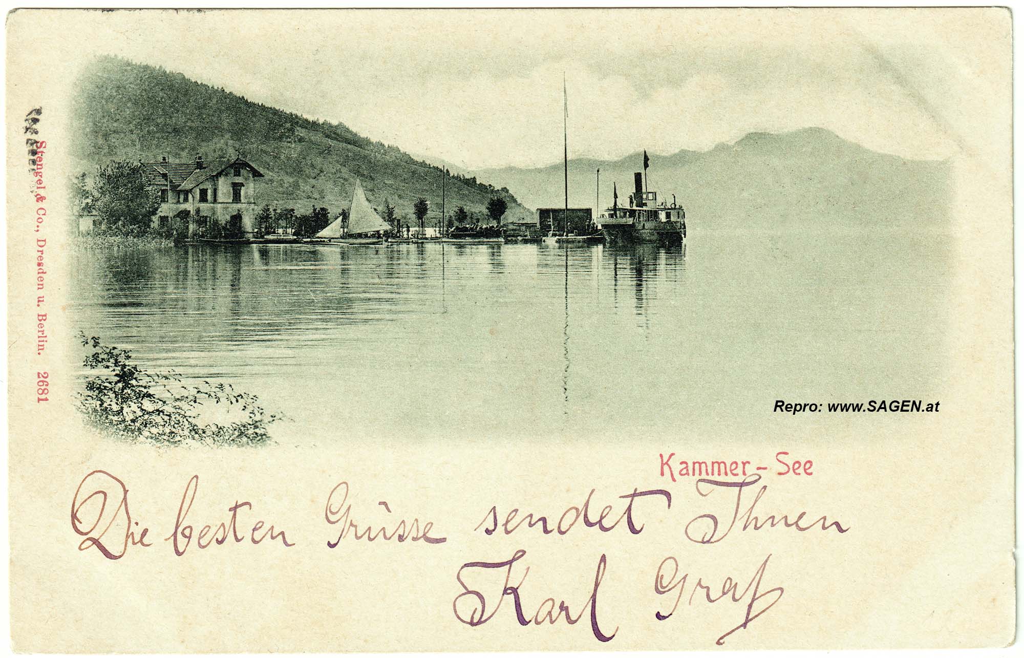 Kammersee - Attersee um das Jahr 1900