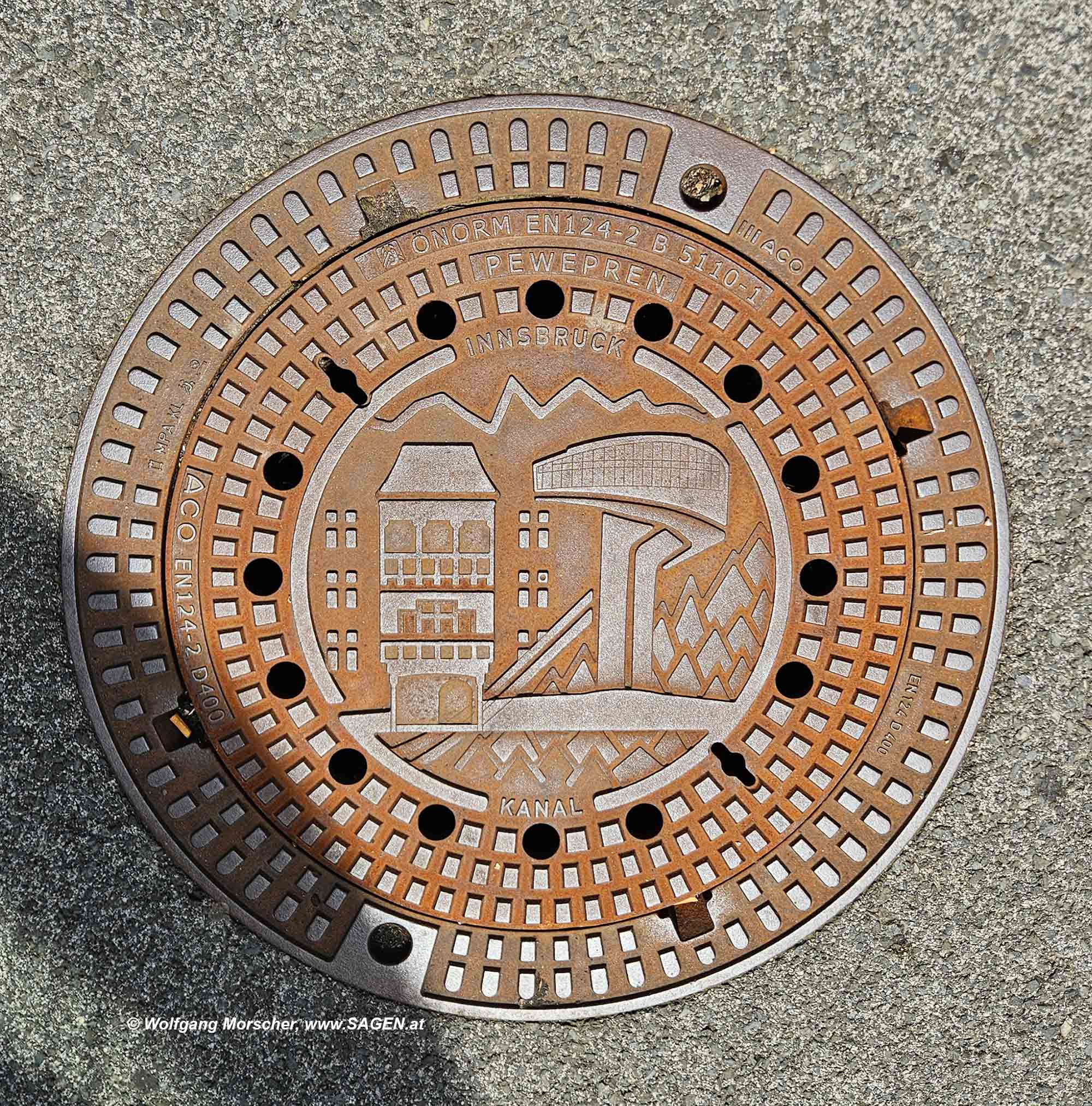 Kanaldeckel Innsbruck Marktplatz
