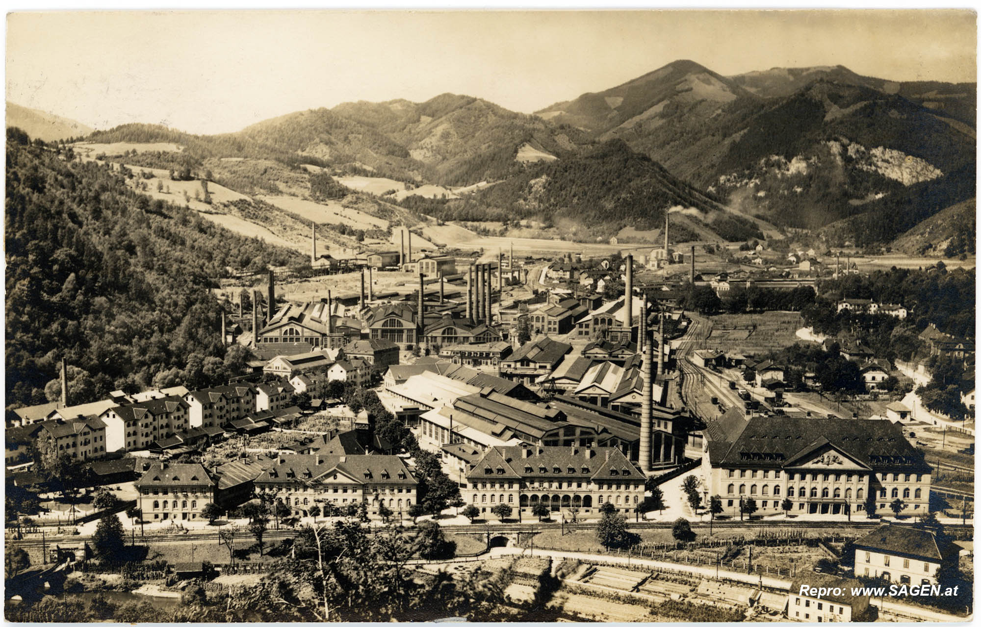 Kapfenberg, Gußstahlfabrik Gebr. Böhler & Co im Jahr 1927
