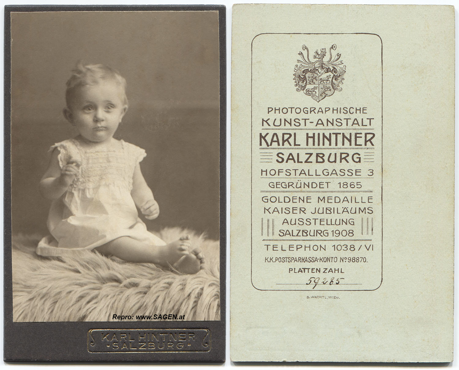 Kinderporträt, Atelier Karl Hintner, Salzburg