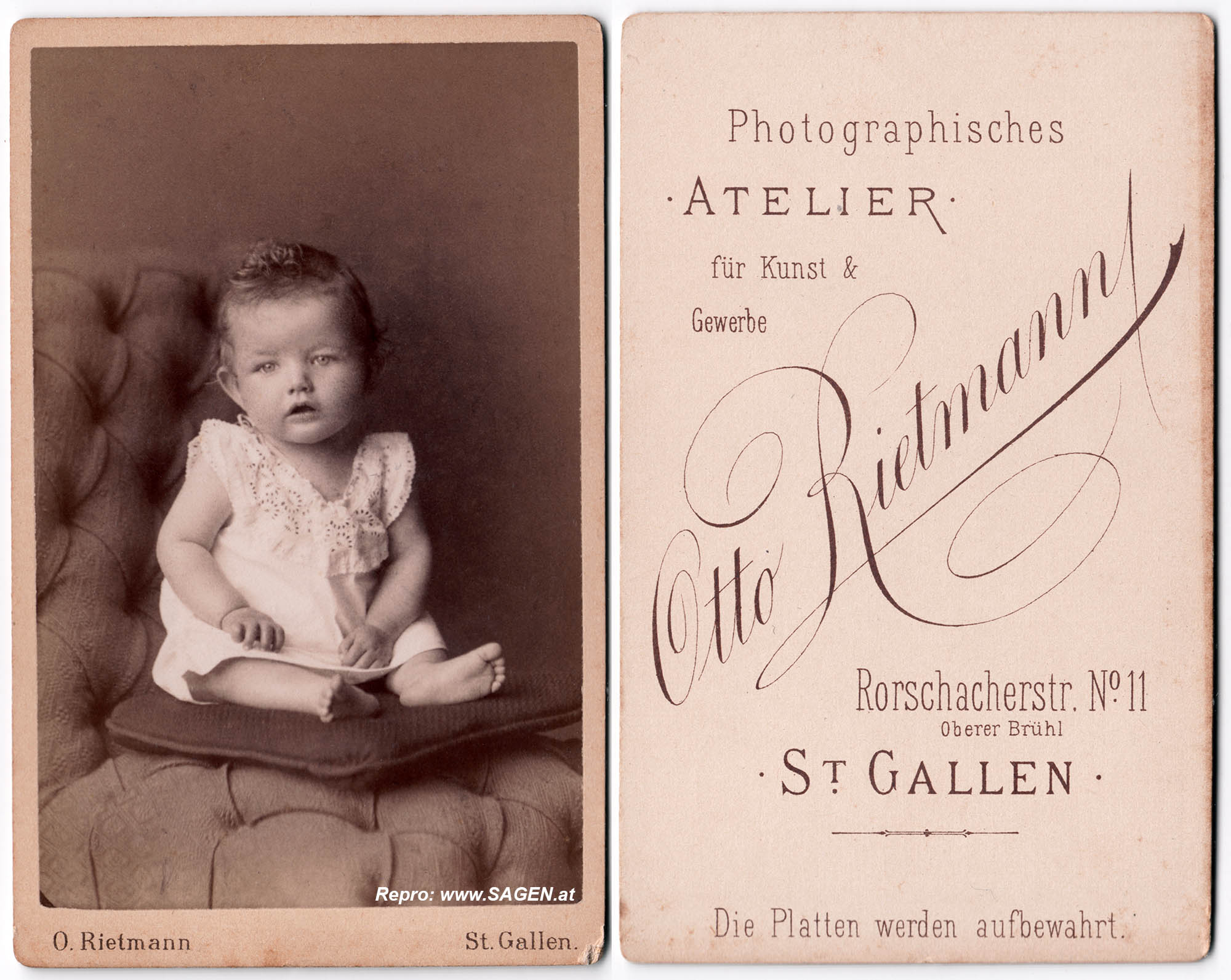 Kinderporträt, Atelier Otto Rietmann, St. Gallen