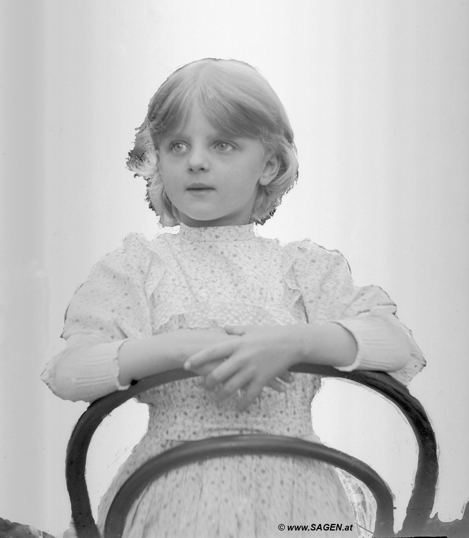 Kinderporträt, freigestellt, um 1900