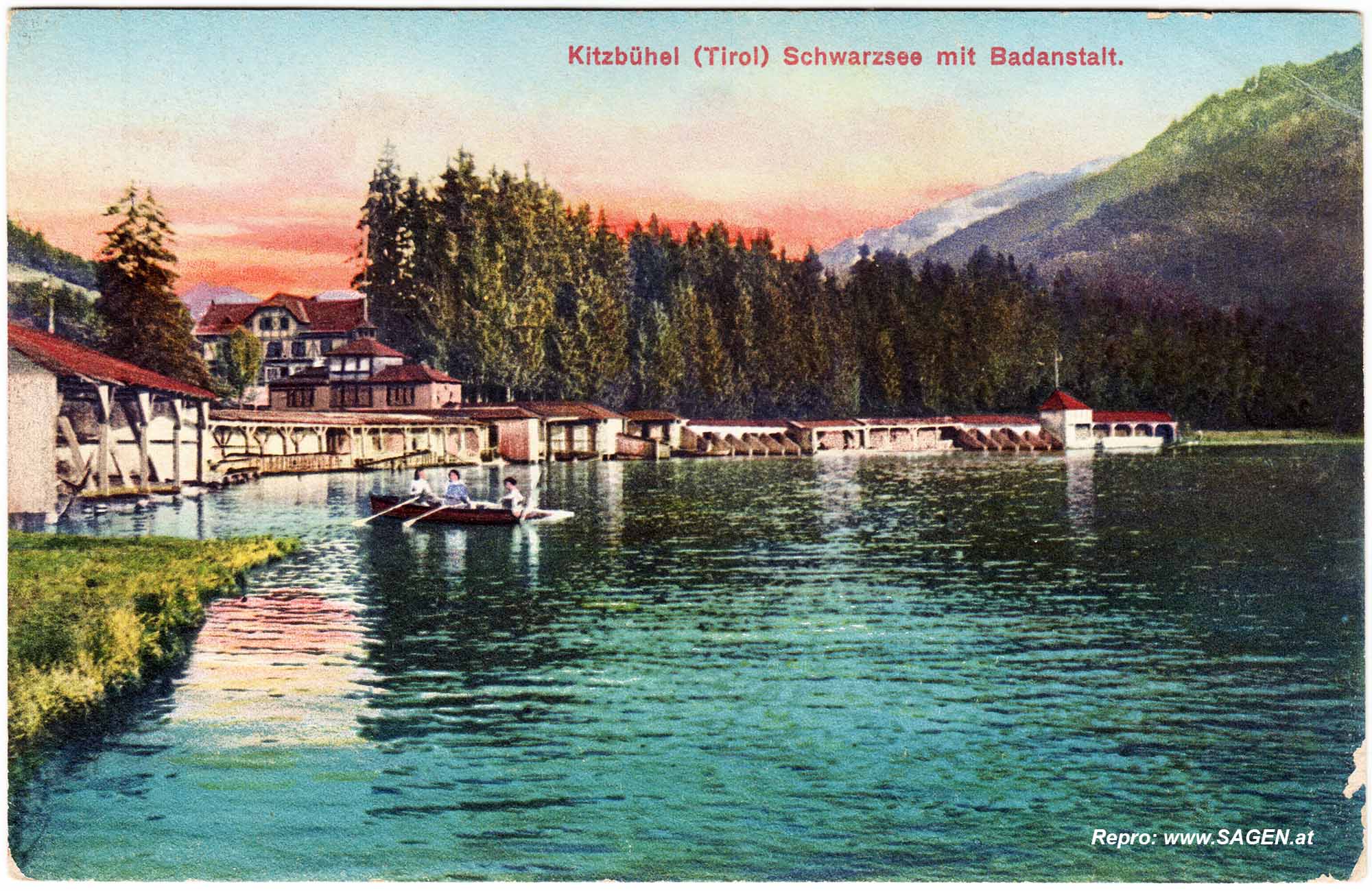 Kitzbühel Schwarzsee mit Badeanstalt