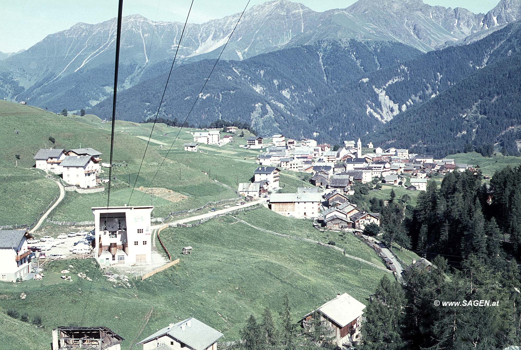 Komperdellbahn Serfaus im Jahr 1967