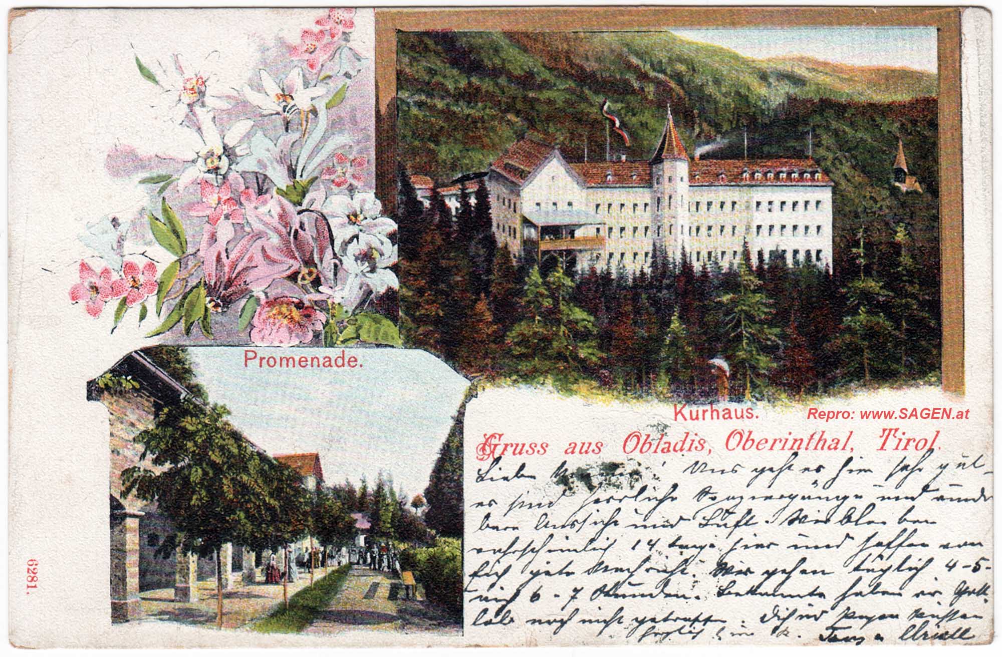 Kurhaus Obladis um 1902