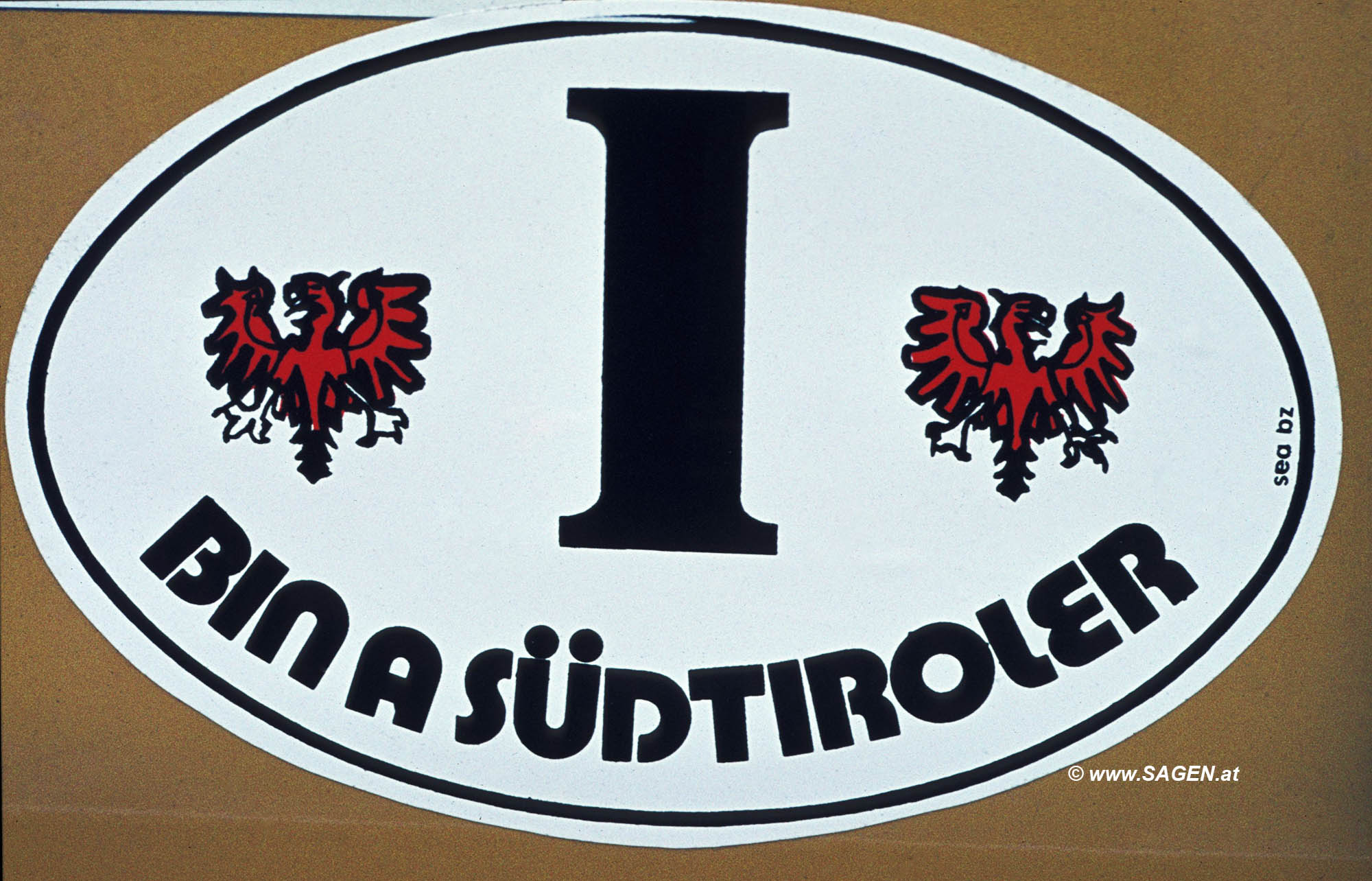 Länderkennzeichen Südtirol (Italien)