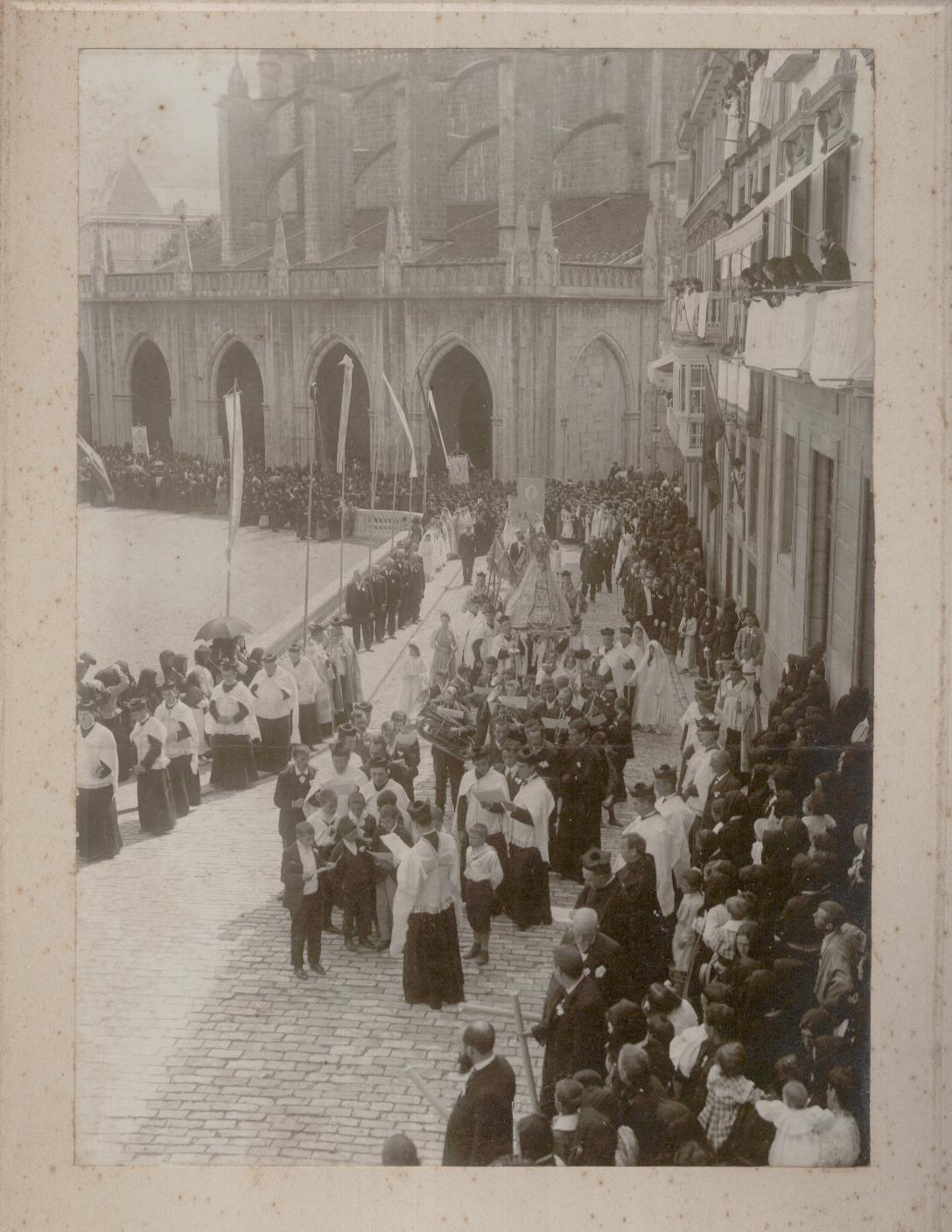Lequeitio um 1900 religiöse Prozession