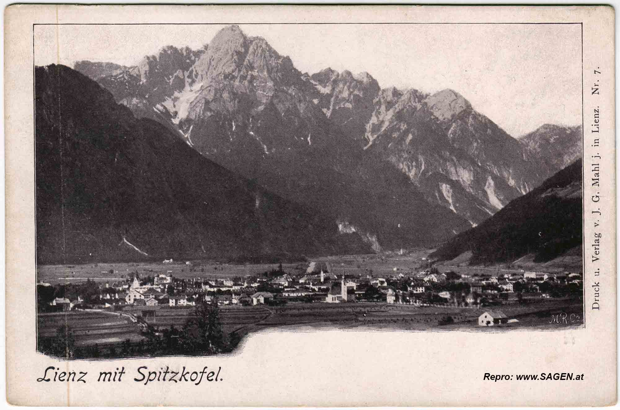 Lienz mit Spitzkofel um 1900