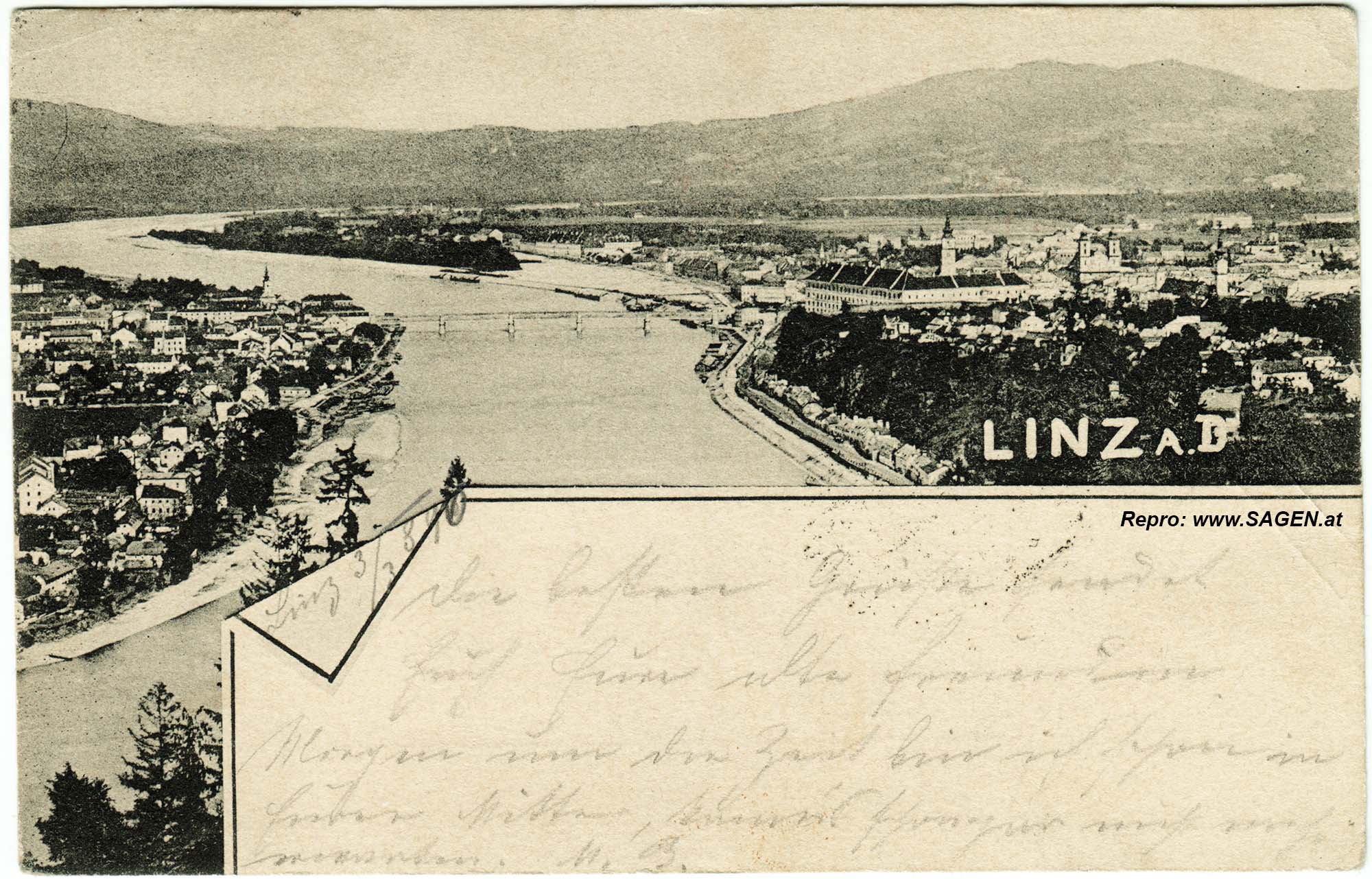Linz Ansichtskarte 1896