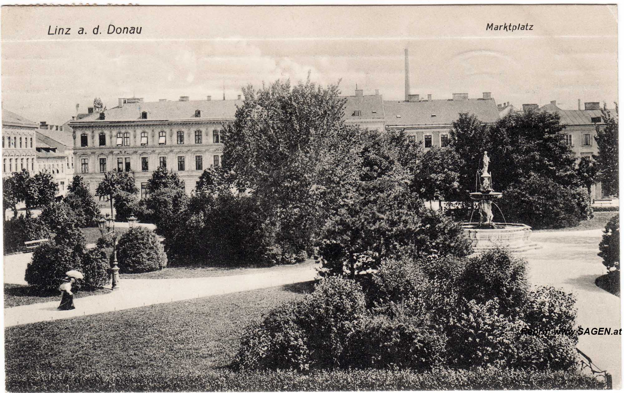 Linz - Marktplatz 1909 (heute: Hessenplatz)