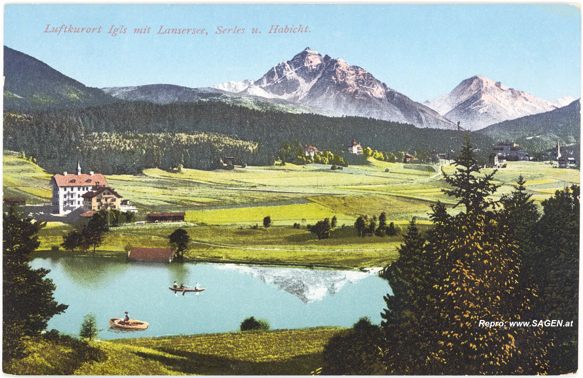 Luftkurort Igls, Lansersee, Serles, Habicht im Jahr 1910