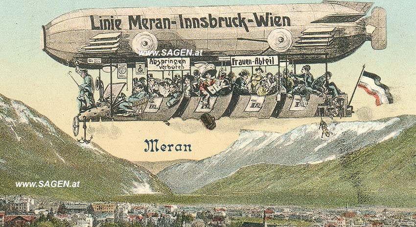Luftschiff-Linie Meran Innsbruck Wien