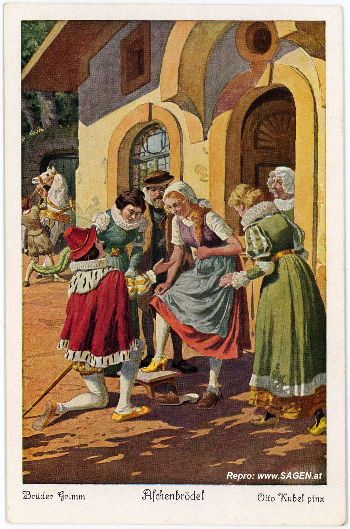 Märchenkarte "Aschenbrödel"